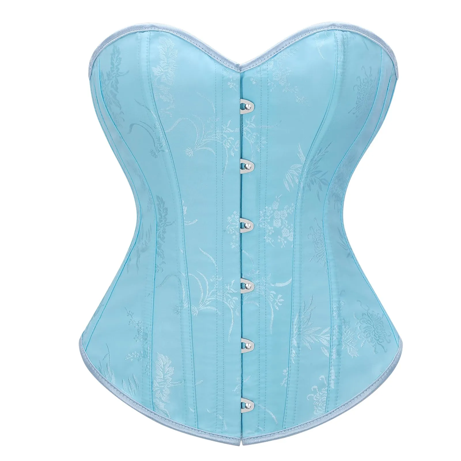LEACOOLKEY Corsetto Gotico Push-Up Bodyshaper, Blu, XL - immagine 1