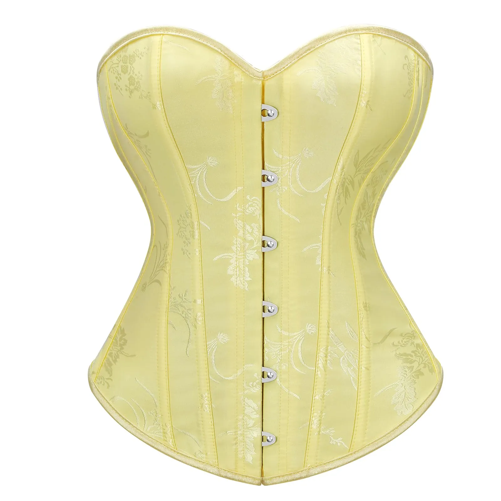LEACOOLKEY Corsetto Gotico da Donna, Giallo, M - immagine 1