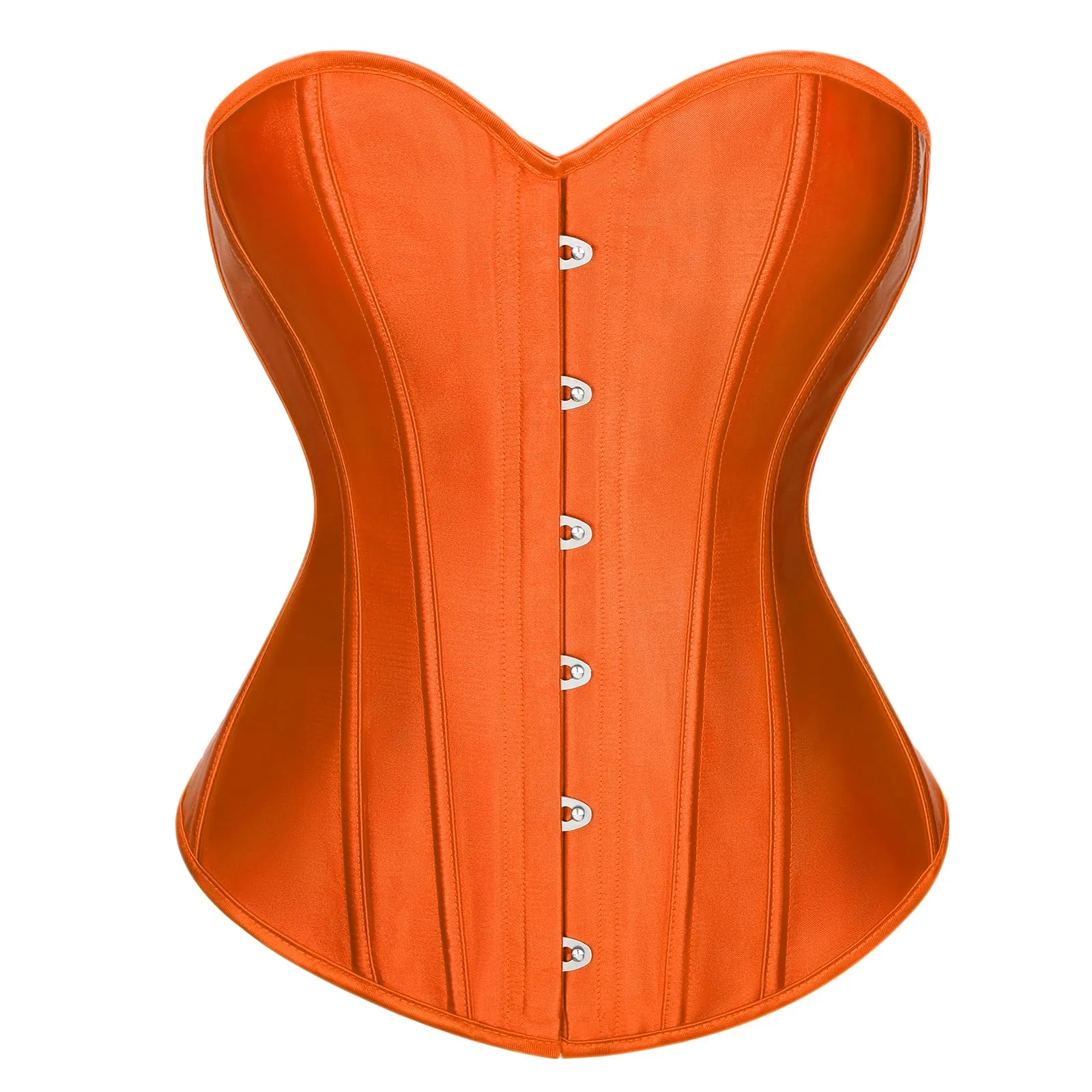 LEACOOLKEY Corsetto Gotico Push-up Bodyshaper per Donna, Arancione, L - immagine 1