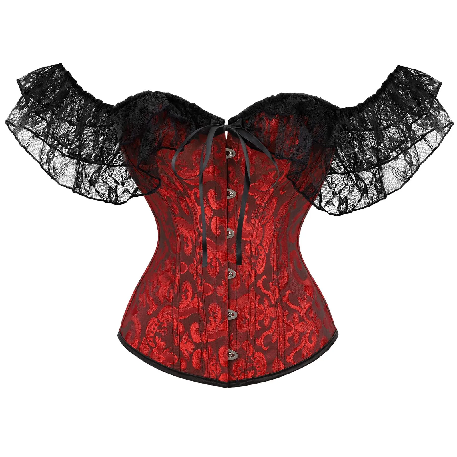 LEACOOLKEY Corsetto Gotico Push-up Bodyshaper per Donna, XL - immagine 1