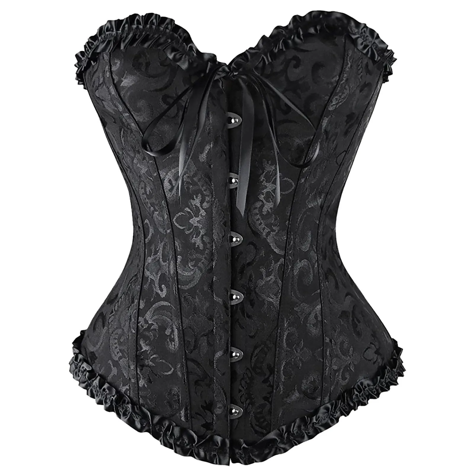 Generisch Corsetto da donna con stampa leopardata, slim fit, nero-A3, XS - immagine 1