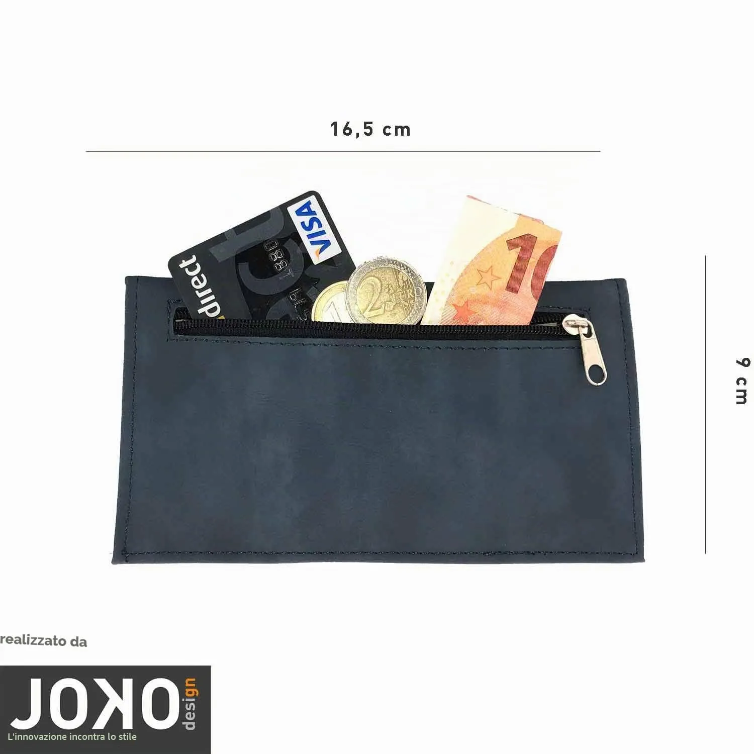 Ciggy Jumper Portatabacco in Similpelle Effetto Vintage Blu Doppio - immagine 5