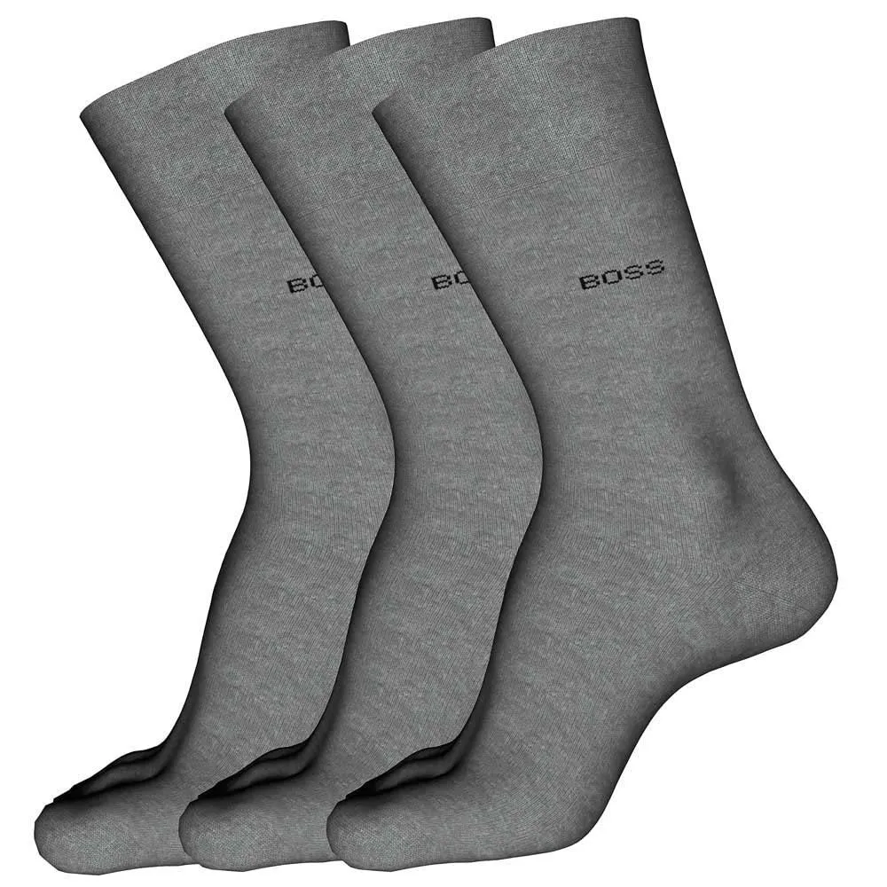 BOSS Men's Uni Colors Socks, Medium Grey31, 43-46 (Pack of 3) - immagine 2