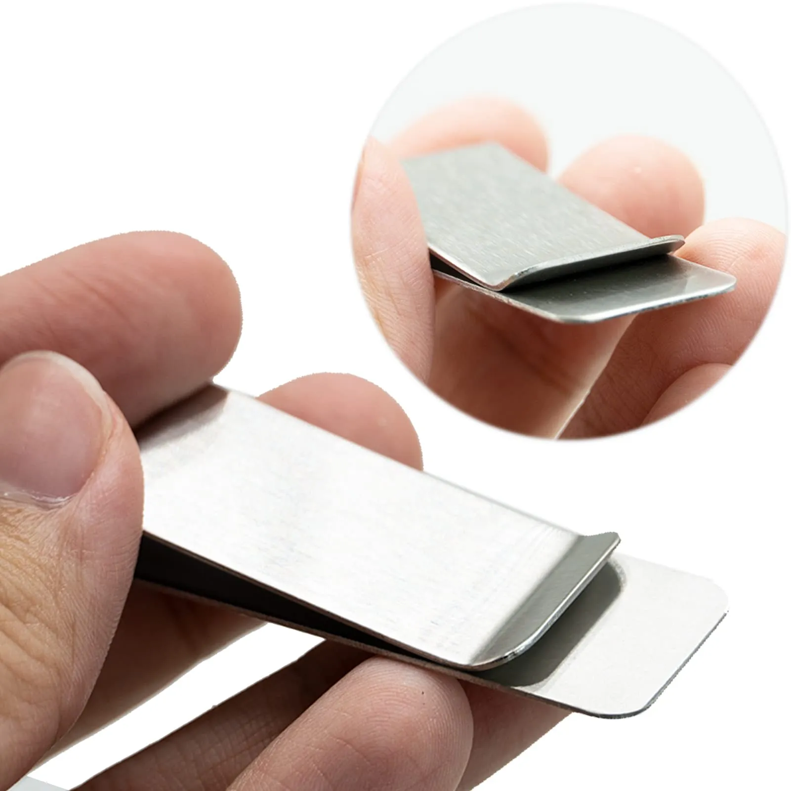 SZCXDKJ Fermasoldi in Acciaio Inox, Confezione da 2, Argento - immagine 3
