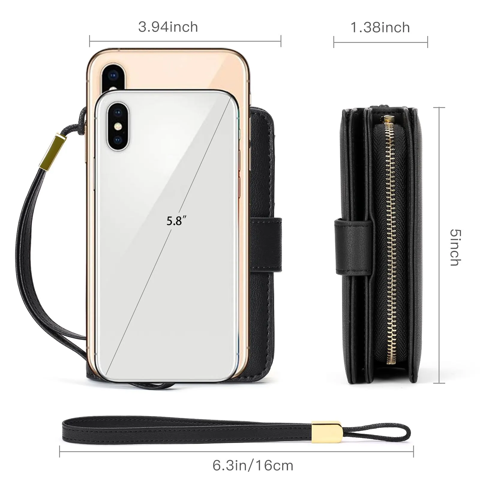 GAEKEAO Portafoglio Donna Piccolo con Bloccaggio RFID, Portamonete con Cerniera e Chiusura a Scatto, Scomparti per Carte Multipli - immagine 5