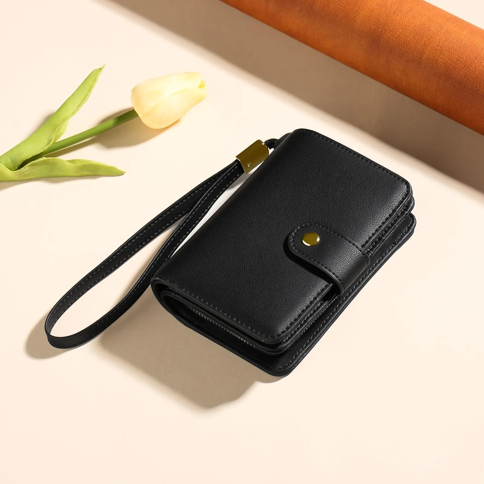 GAEKEAO Portafoglio Donna Piccolo con Bloccaggio RFID, Portamonete con Cerniera e Chiusura a Scatto, Scomparti per Carte Multipli - immagine 7