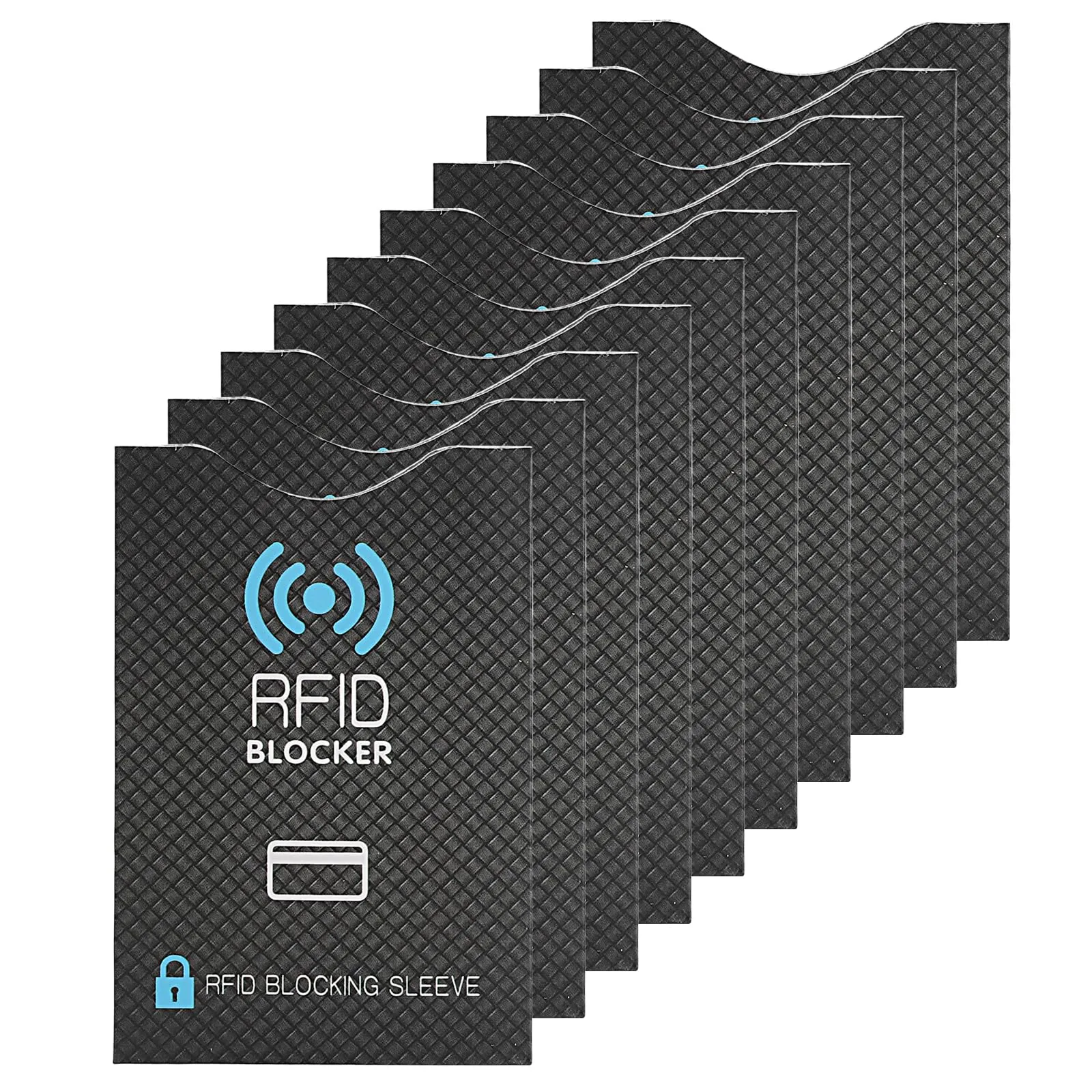 Lrocotanc Cover protettive RFID-NFC per carte di credito, bancomat e d'identità, confezione da 10 pezzi - immagine 1