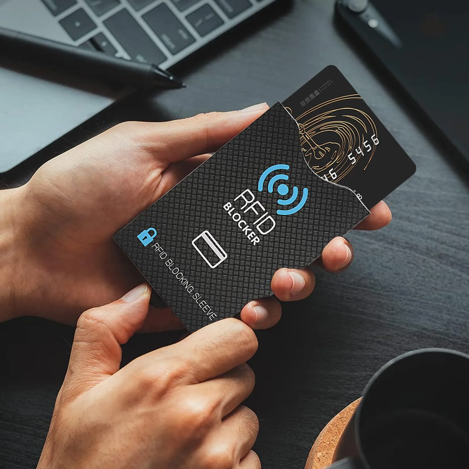 Lrocotanc Cover protettive RFID-NFC per carte di credito, bancomat e d'identità, confezione da 10 pezzi - immagine 6