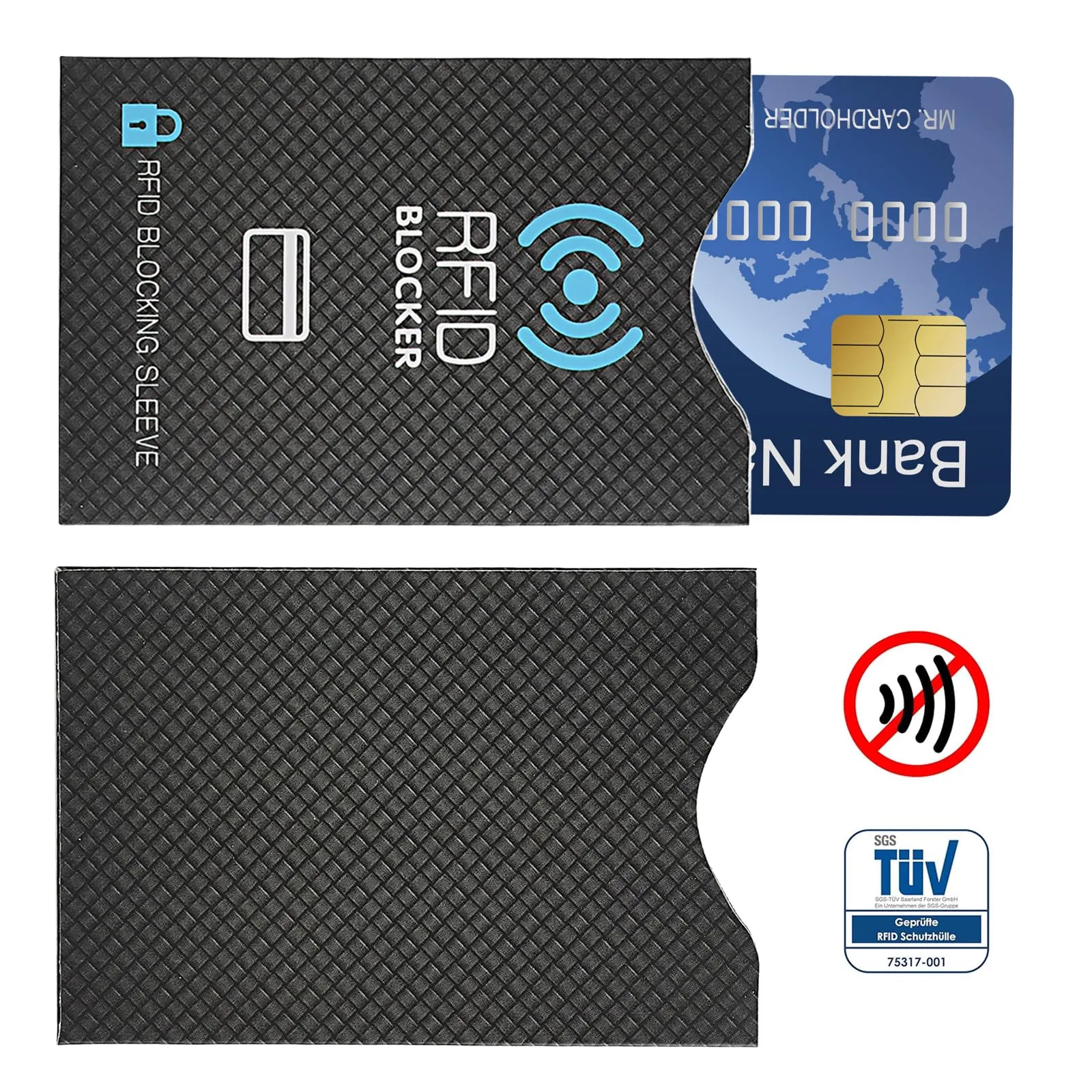 Lrocotanc Cover protettive RFID-NFC per carte di credito, bancomat e d'identità, confezione da 10 pezzi - immagine 7