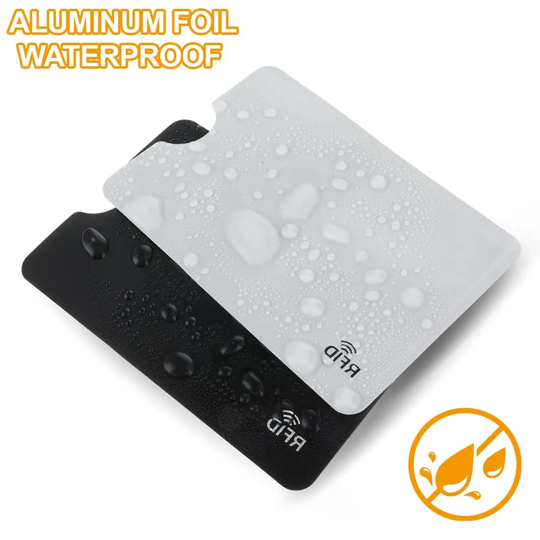 WJRQD RFID Blocking Credit Card Sleeves, 5 PCS, Black - immagine 3