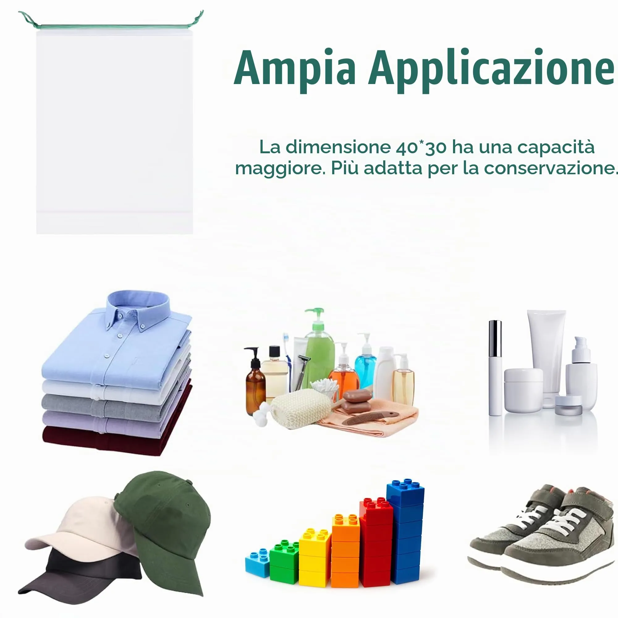 Dantolo Borsa Porta Scarpe da Viaggio Impermeabile e Antipolvere con Coulisse, 40x30cm, 15 Pezzi - immagine 7