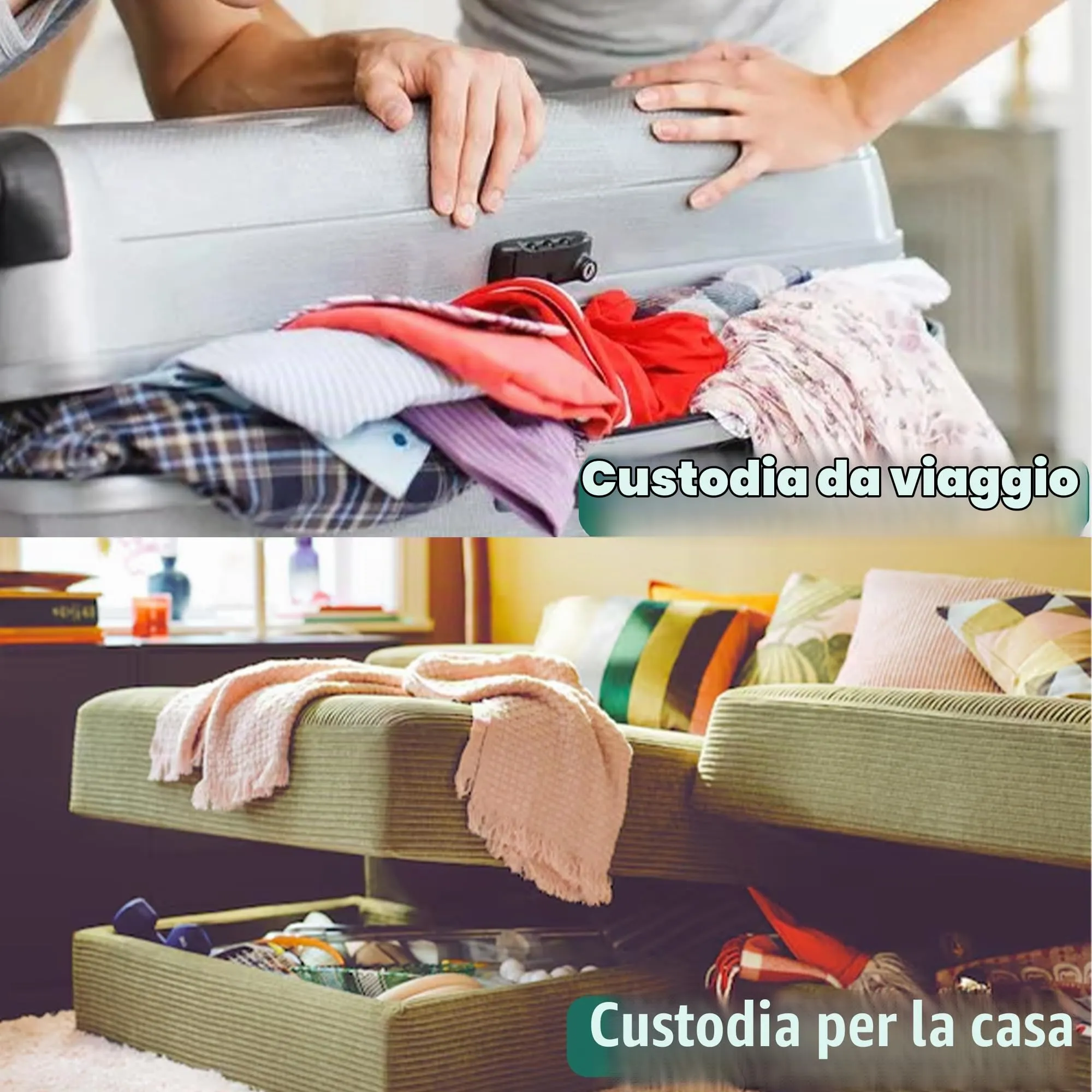 Dantolo Borsa Porta Scarpe da Viaggio Impermeabile e Antipolvere con Coulisse, 40x30cm, 15 Pezzi - immagine 8