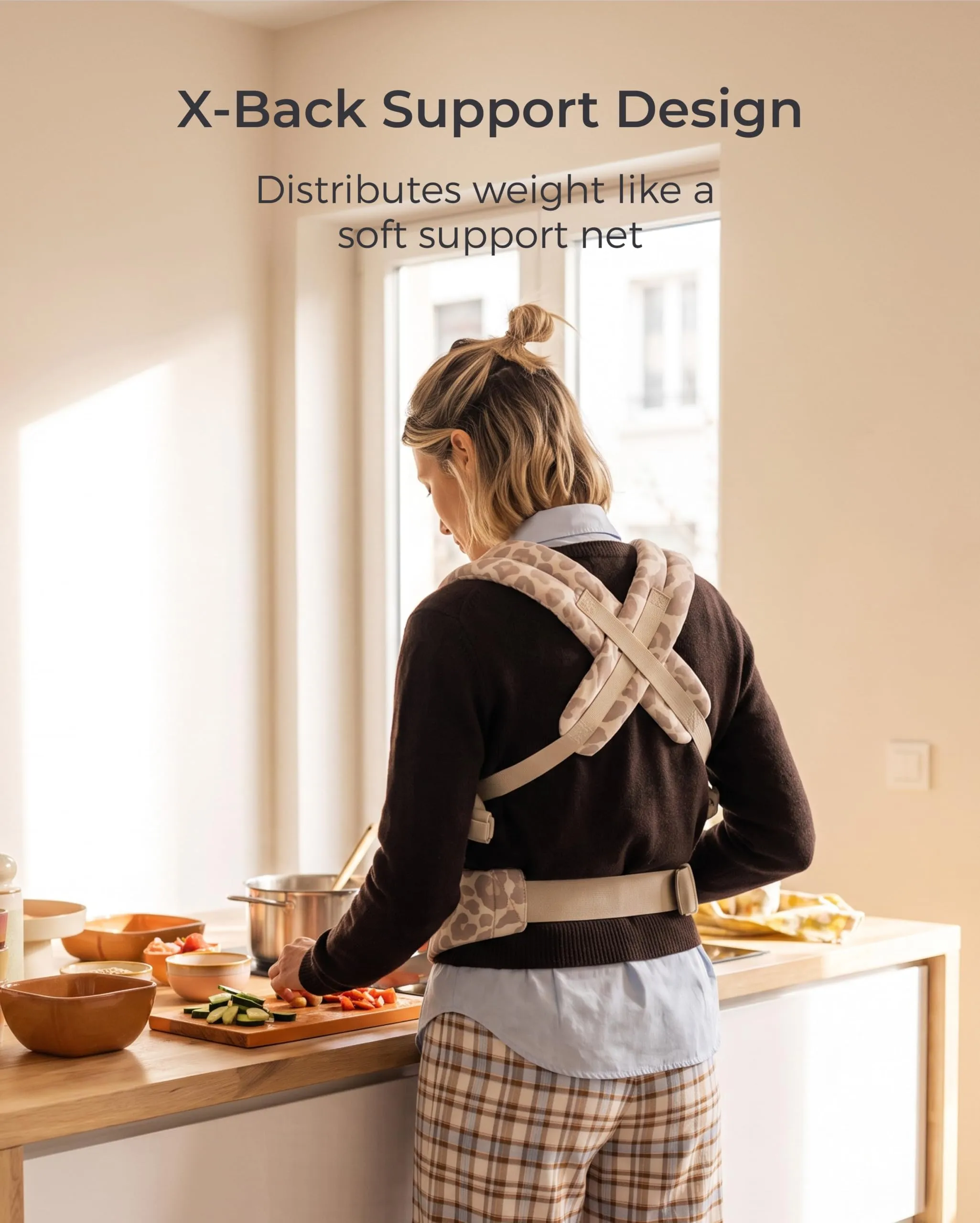 Momcozy Marsupio Neonato Ergonomico 3,2-15 kg, Leopardato Rosa - immagine 4