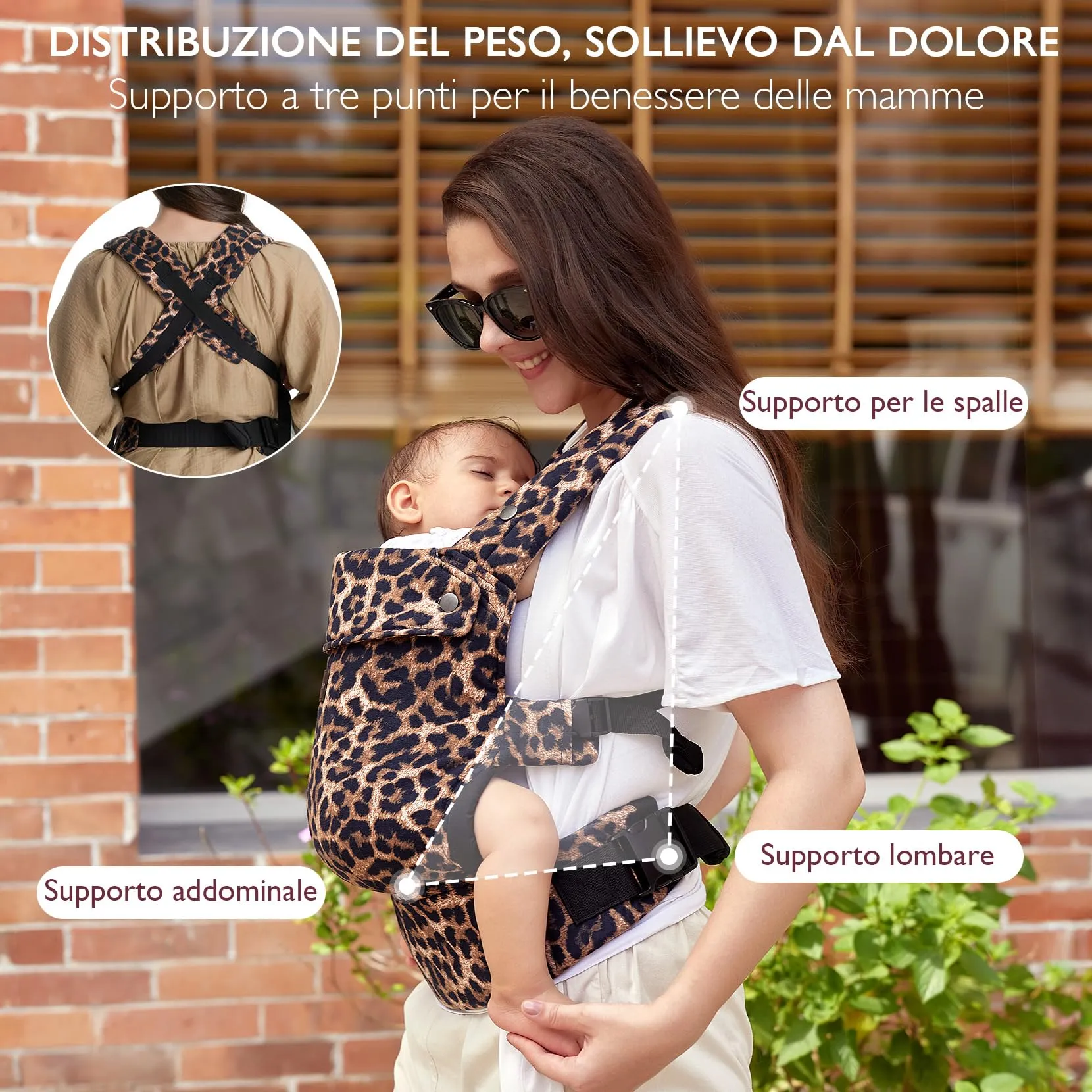 Momcozy Marsupio in Cotone Leopardato - immagine 4