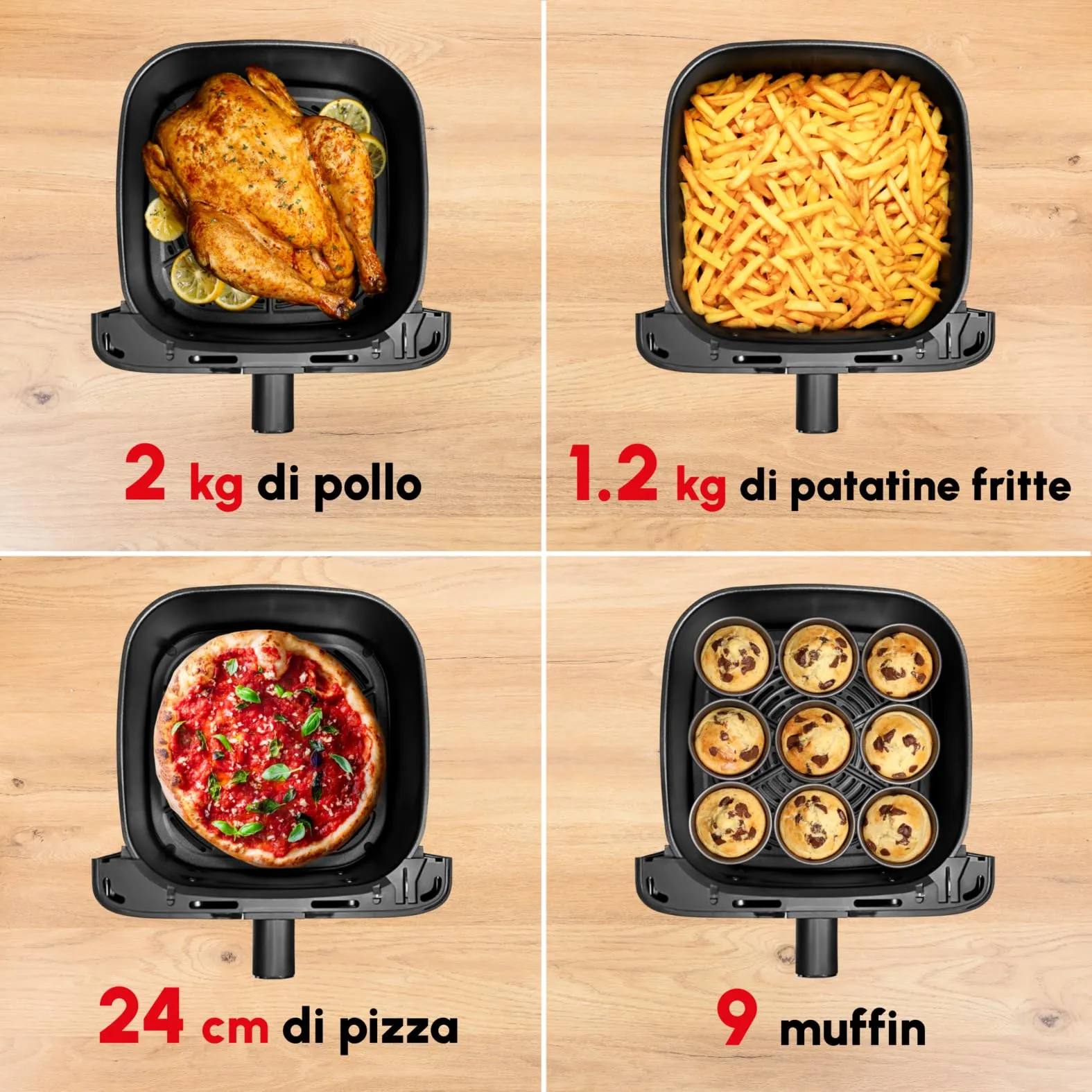 Moulinex Easy Fry Mega Friggitrice ad Aria 7,5L Nero EZ8558 - immagine 2