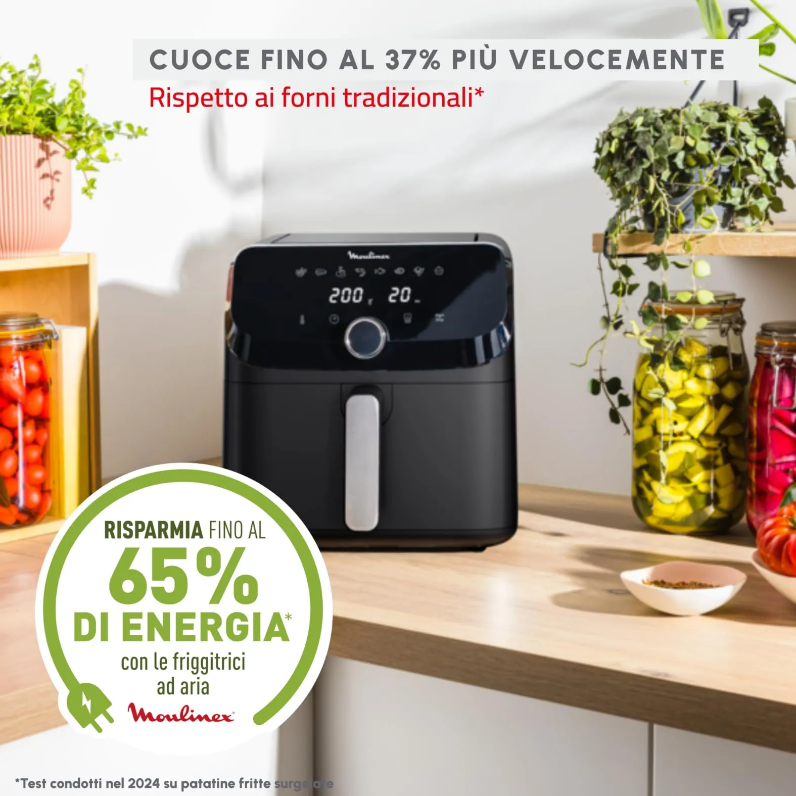 Moulinex Easy Fry Mega Friggitrice ad Aria 7,5L Nero EZ8558 - immagine 5