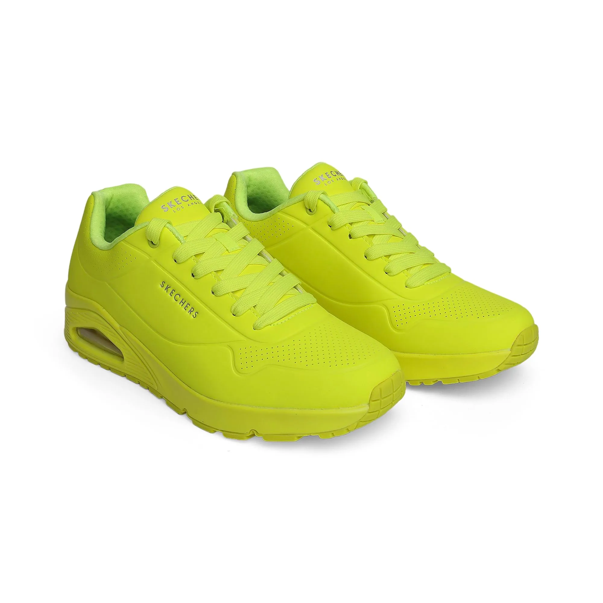 Skechers Uno Stand On Air Scarpe da ginnastica Uomo, Lime Durabuck Trim, 41.5 EU - immagine 3