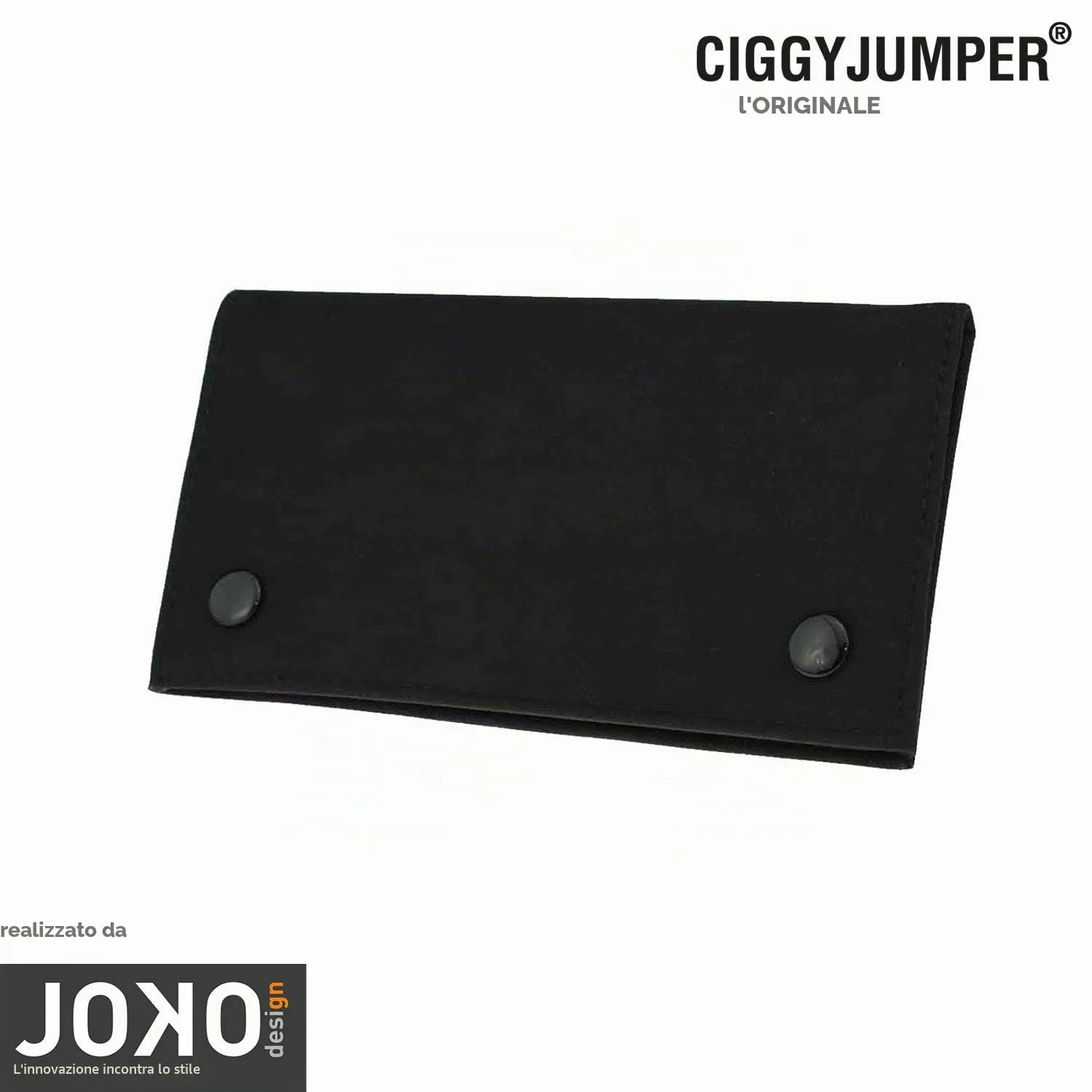 Ciggy Jumper Portatabacco in similpelle effetto vintage nero singolo - immagine 2