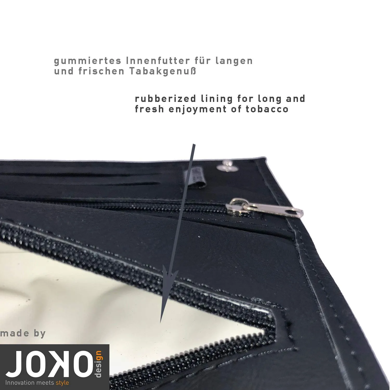 Ciggy Jumper Portatabacco in similpelle effetto vintage nero singolo - immagine 4