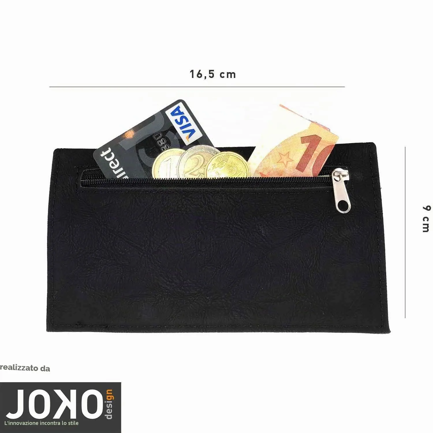 Ciggy Jumper Portatabacco in Similpelle Effetto Vintage, Nero Doppio - immagine 5