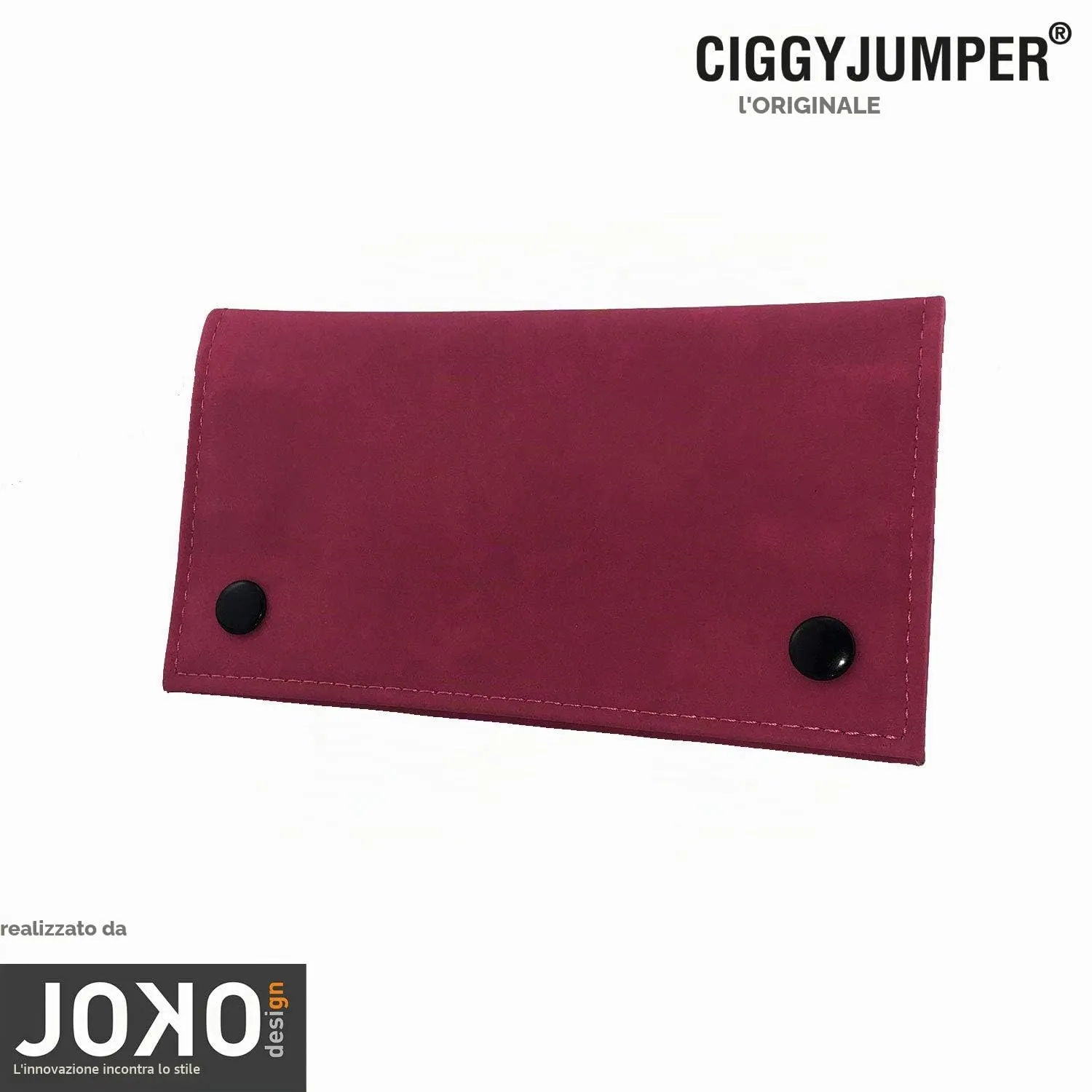 Ciggy Jumper Portatabacco in similpelle effetto vintage, rosa doppio - immagine 2