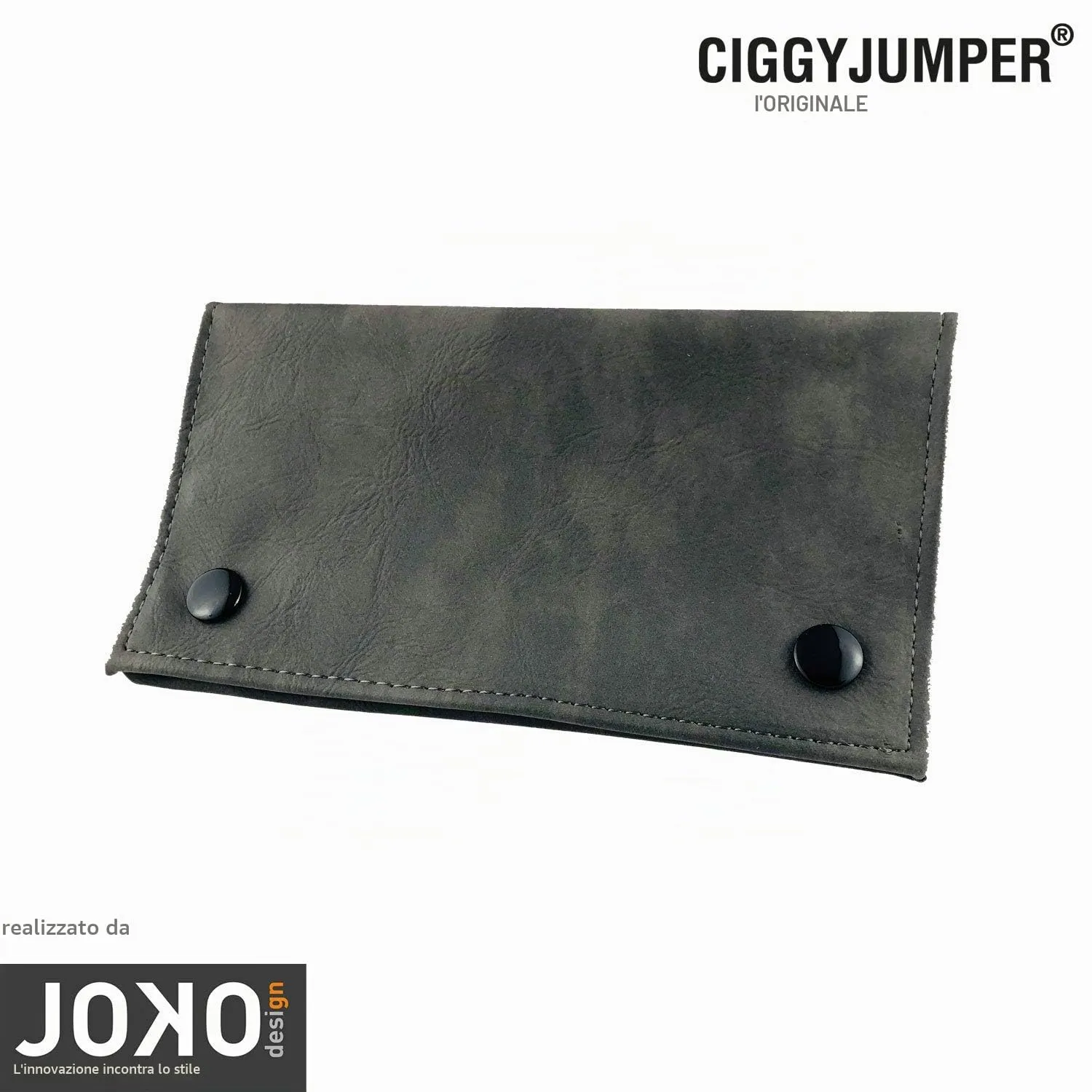 Ciggy Jumper Portatabacco in similpelle effetto vintage, Grigio Doppio - immagine 2