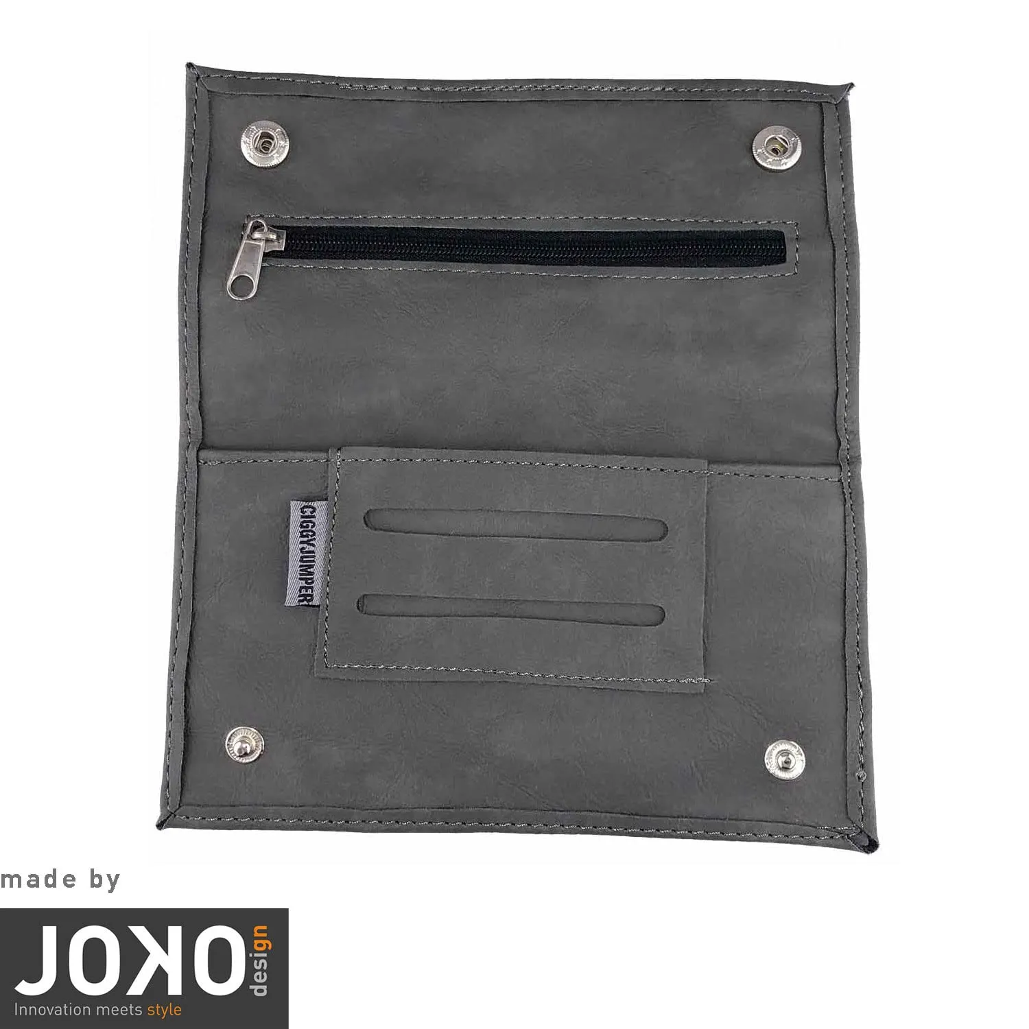Ciggy Jumper Portatabacco in similpelle effetto vintage, Grigio Doppio - immagine 3