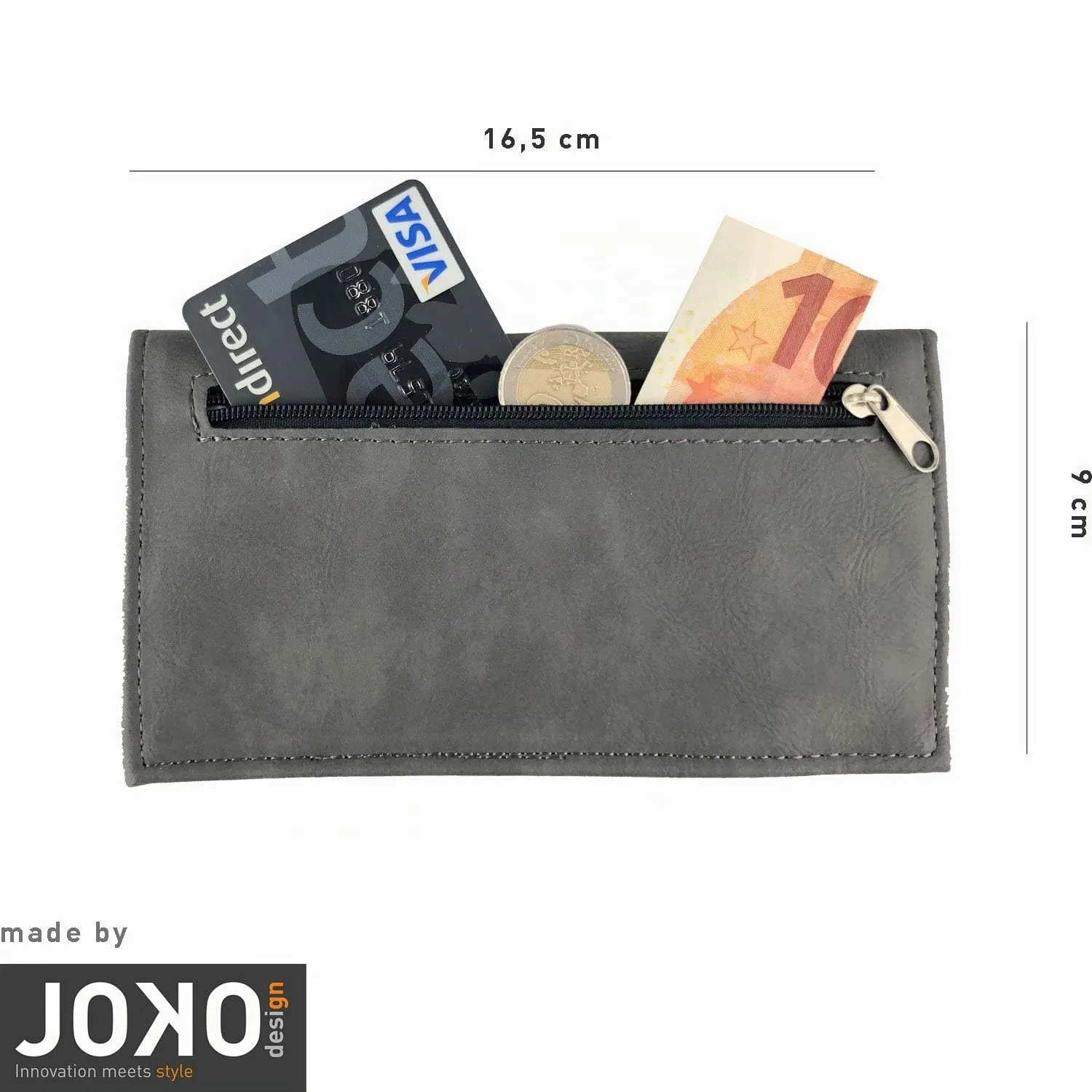 Ciggy Jumper Portatabacco in similpelle effetto vintage, Grigio Doppio - immagine 5