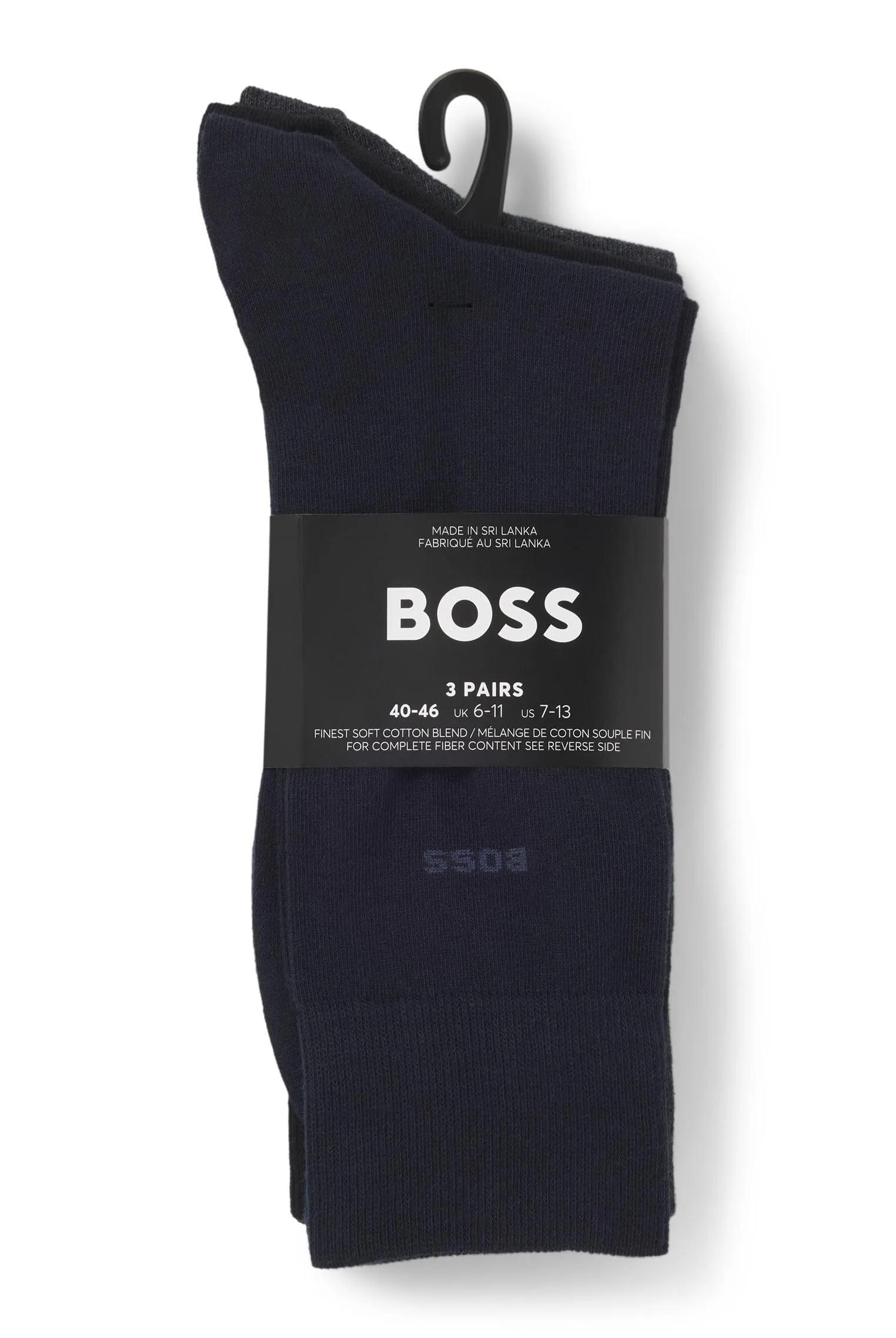 BOSS Men's Socks 3-Pack, Multicolore, 43-46 - immagine 3