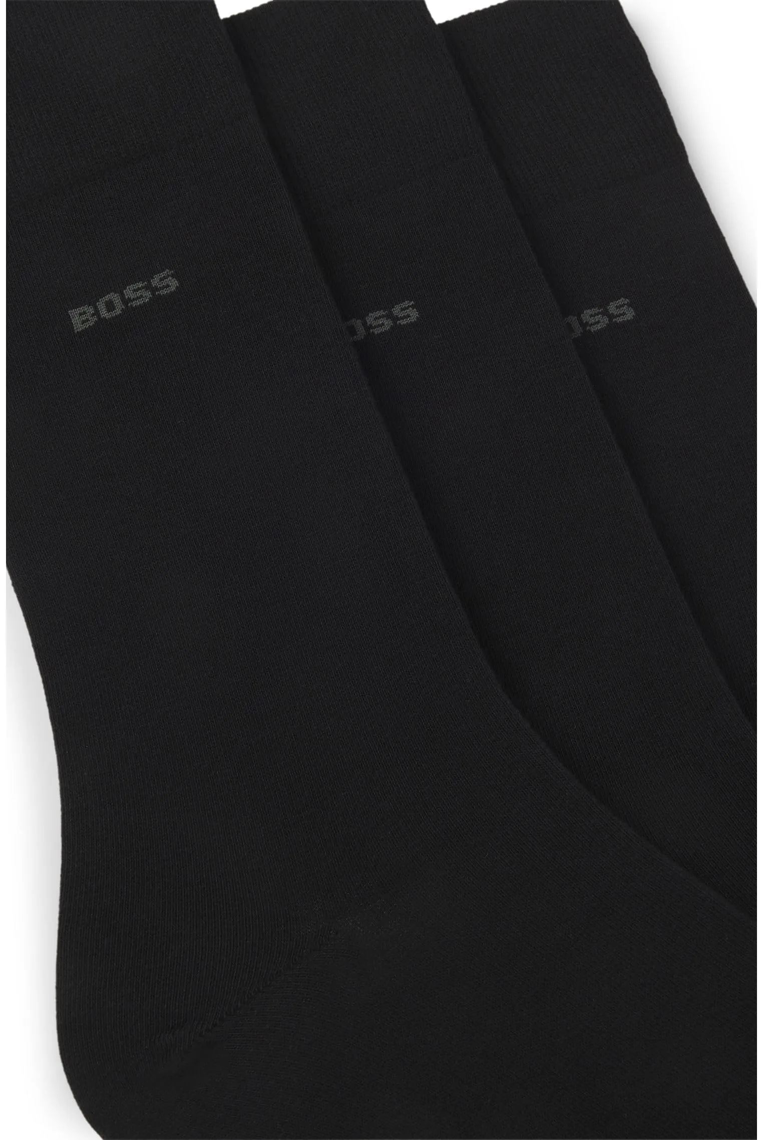 BOSS Men's Cotton Socks, Nero (New-Black1), 43-46, Pack of 3 - immagine 2