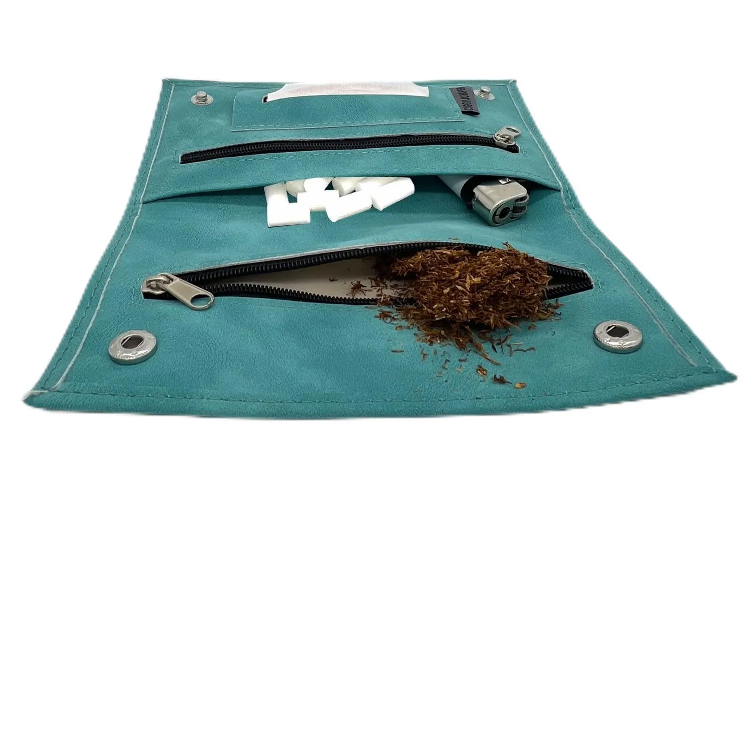 Ciggy Jumper Borsa porta tabacco in similpelle, scomparto singolo, turchese - immagine 1