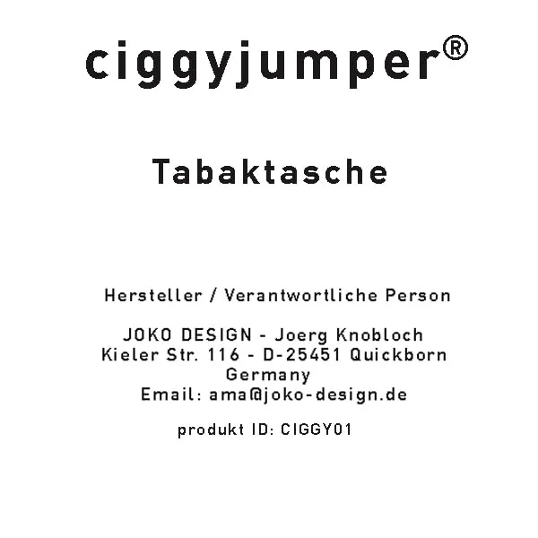 Ciggy Jumper Borsa porta tabacco in similpelle, scomparto singolo, turchese - immagine 7