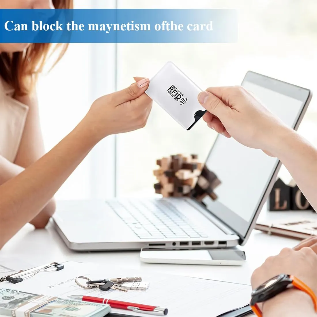 WJRQD Set di 5 Custodie Blocco RFID per Carte di Credito e Bancomat - immagine 5