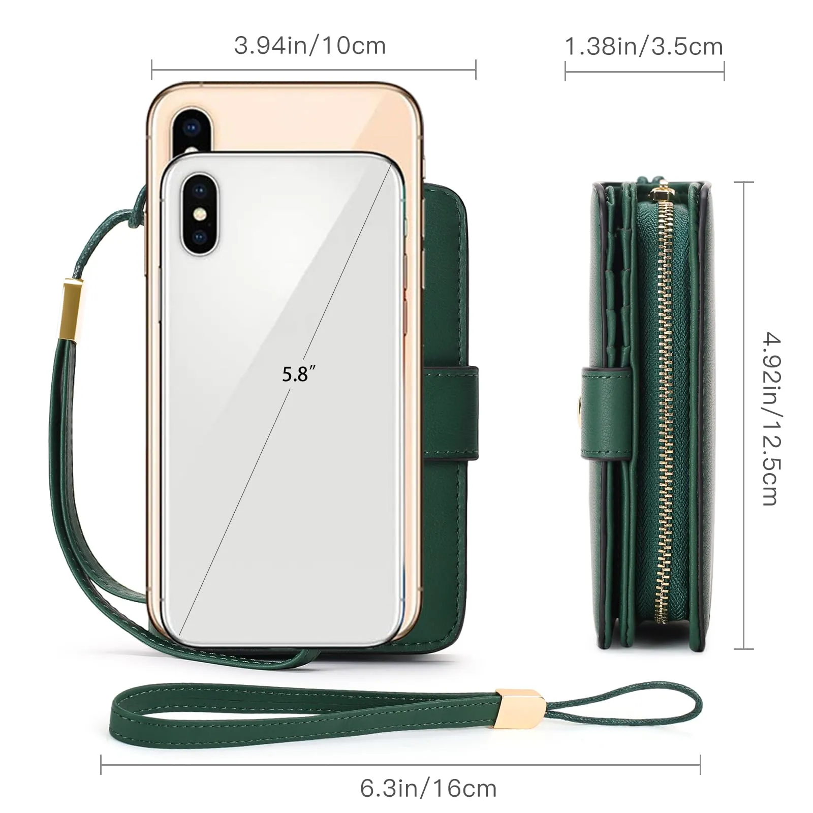 GAEKEAO Portafoglio Donna Piccolo con Bloccaggio RFID, Portamonete con Cerniera, Chiusura a Scatto e Scomparti Multipli per Carte - immagine 4