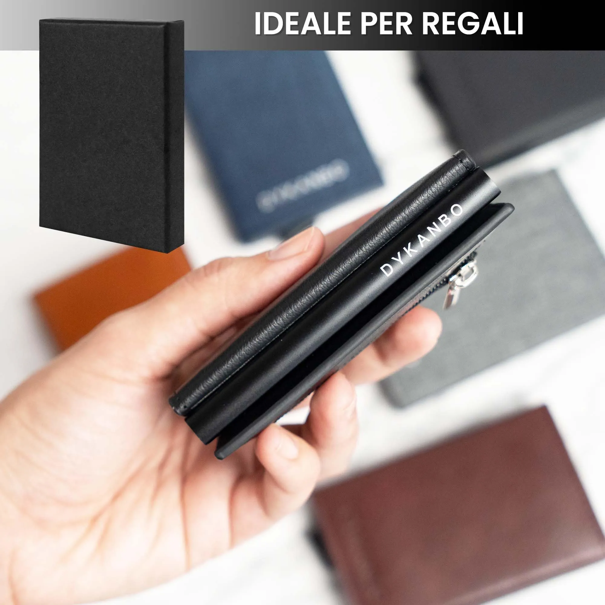 DYKANBO Portafoglio Uomo Slim con Sistema Pop-Up, Protezione RFID e Chiusura Magnetica - immagine 6