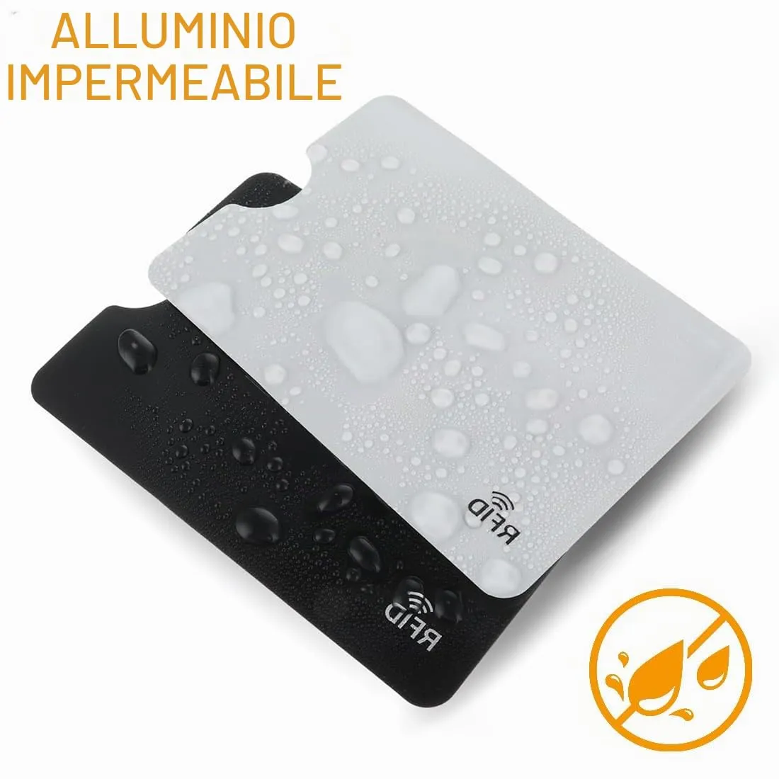 WJRQD Set di 5 Custodie Blocco RFID per Carte di Credito, Bianco - immagine 3