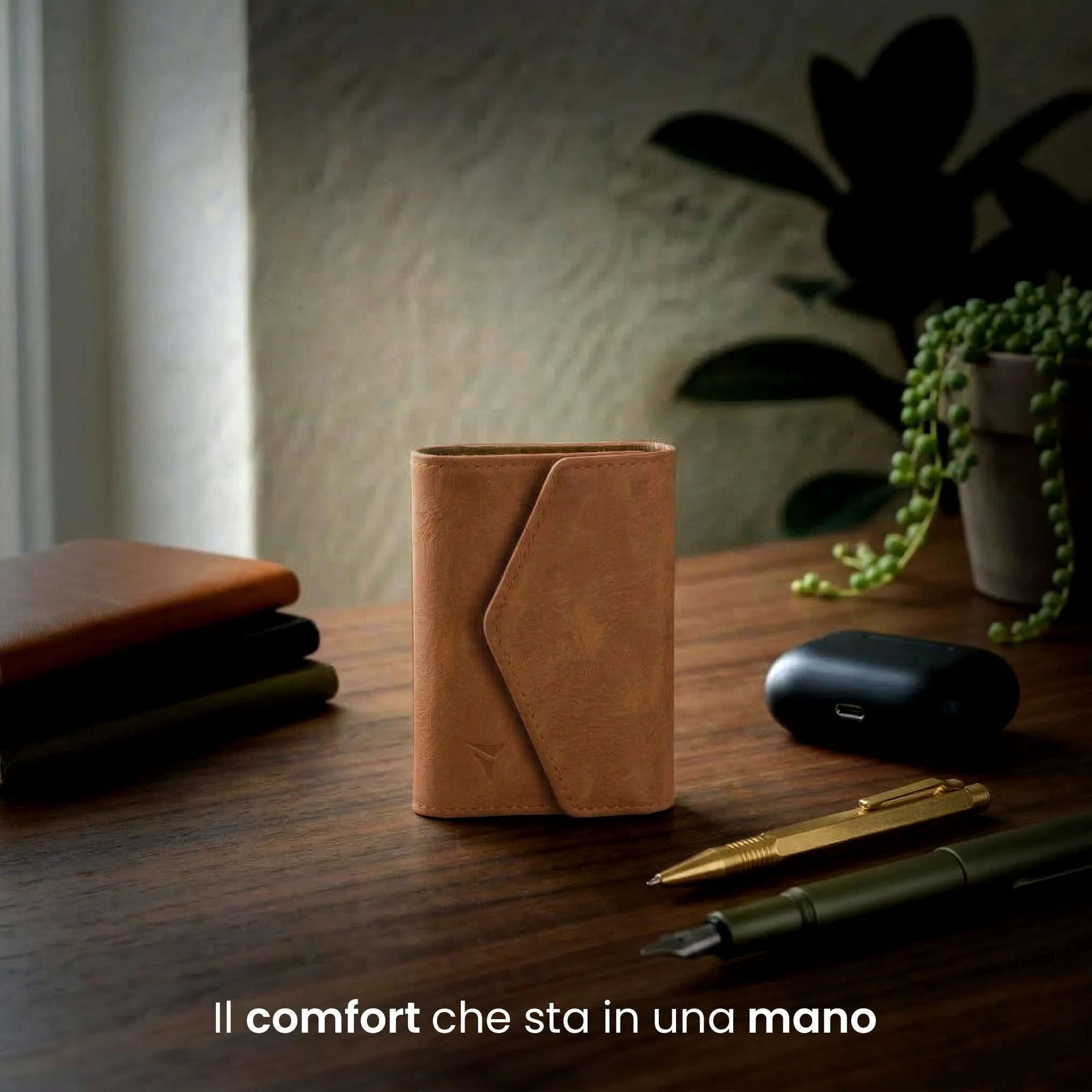 TECHMADE Portafoglio MagSafe con Adattatore Magnetico, Tripla Tasca per 6 Carte e Banconote, Blocco RFID, Brown Scuro - immagine 8