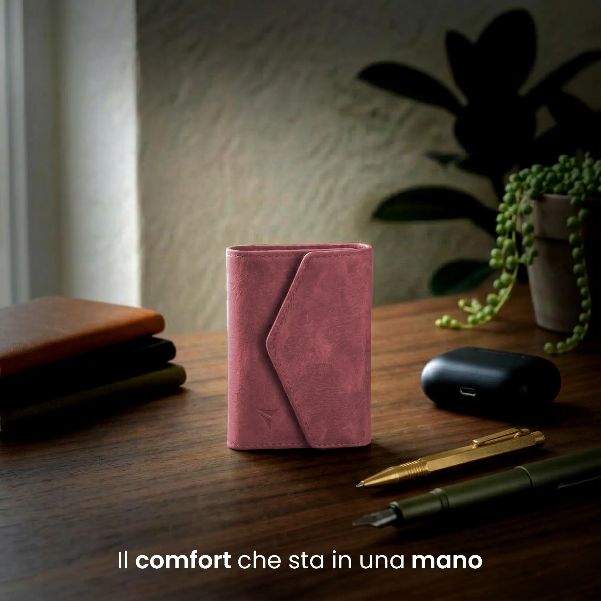 TECHMADE Portafoglio MagSafe con Adattatore Magnetico, Tripla Tasca per 6 Carte e Banconote, Blocco RFID, Rosso - immagine 8