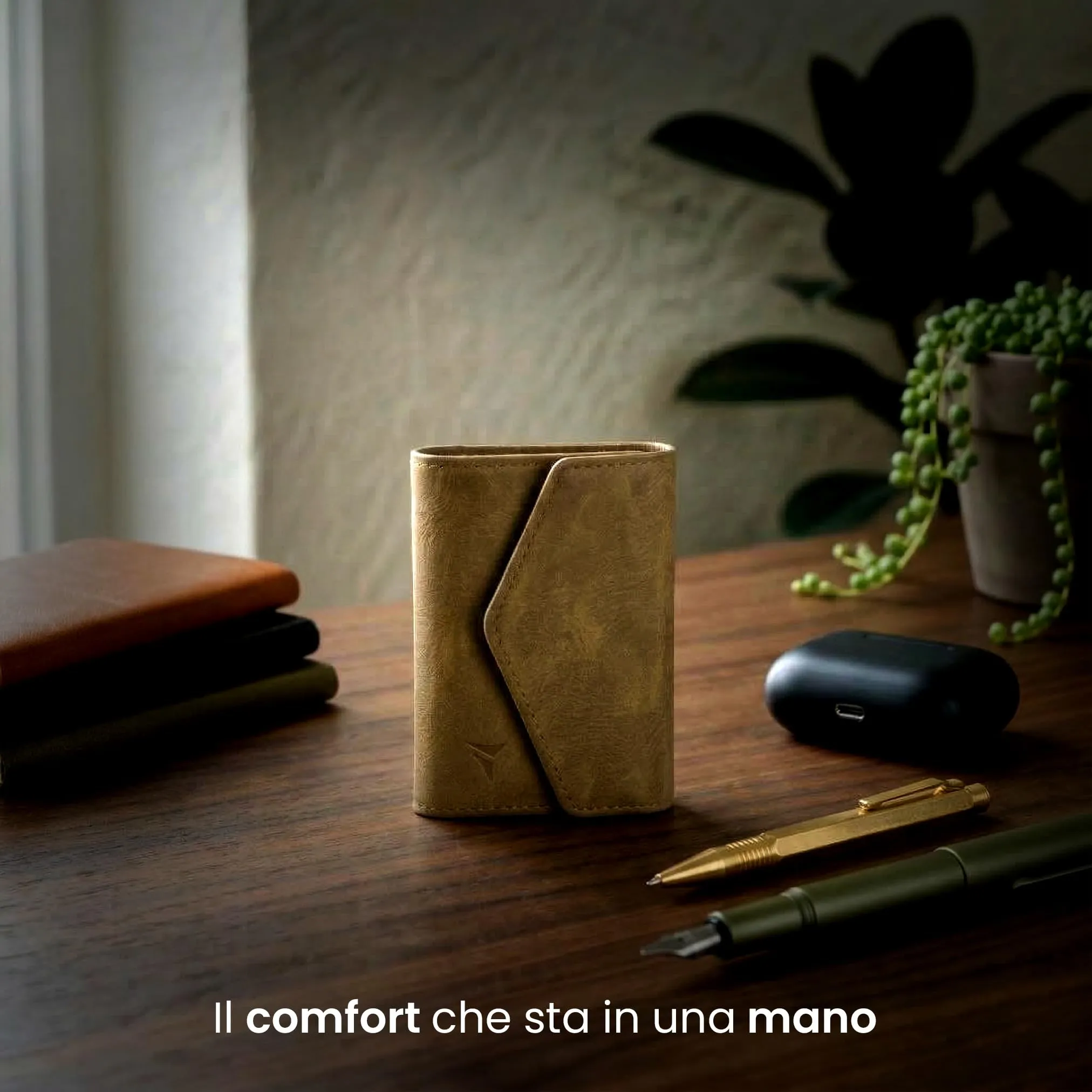 TECHMADE Portafoglio MagSafe con Adattatore Magnetico, Tripla Tasca per 6 Carte e Banconote, Blocco RFID, Brown Chiaro - immagine 8