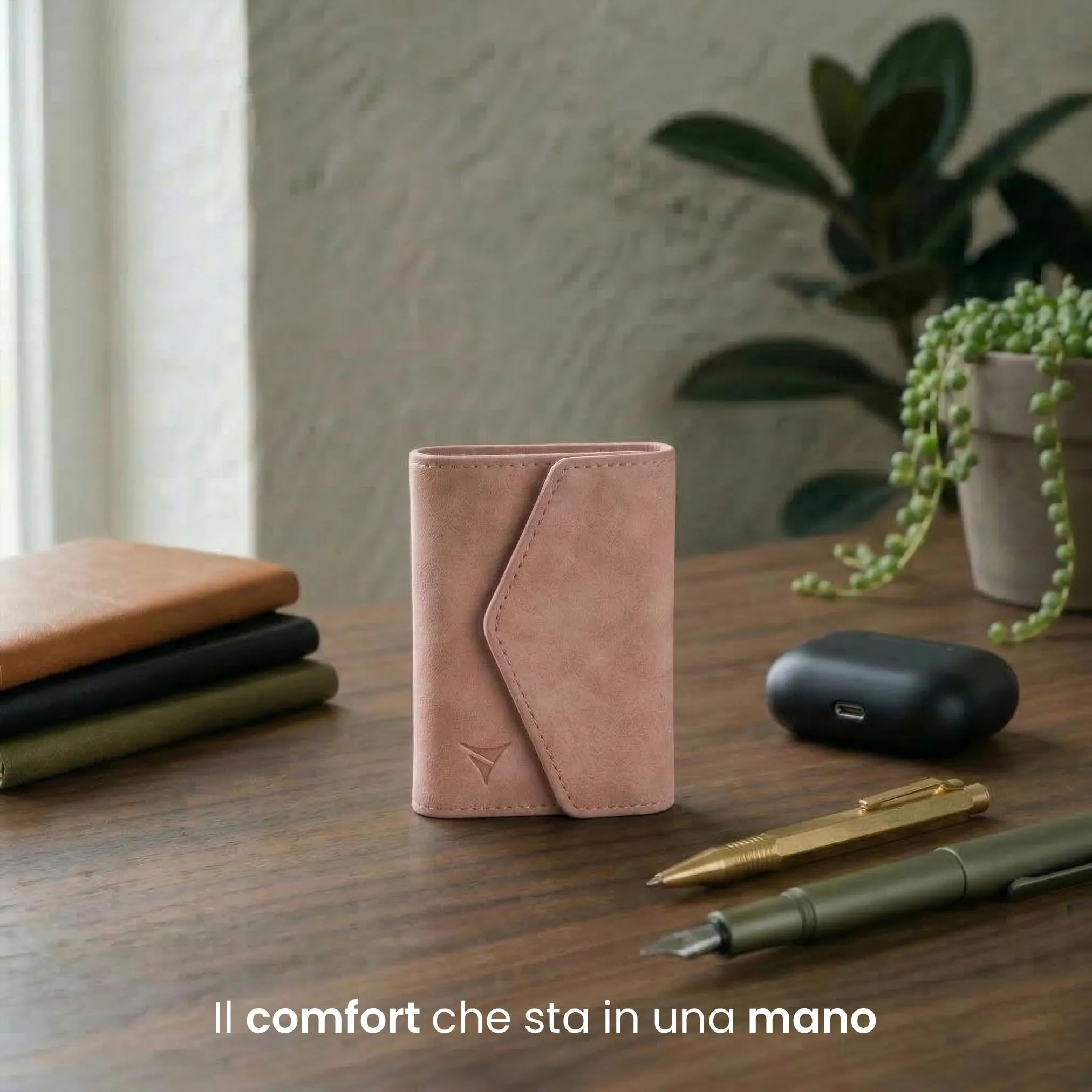 TECHMADE Portafoglio MagSafe con Adattatore Magnetico, Tripla Tasca per 6 Carte e Banconote, Blocco RFID, Rosa - immagine 8