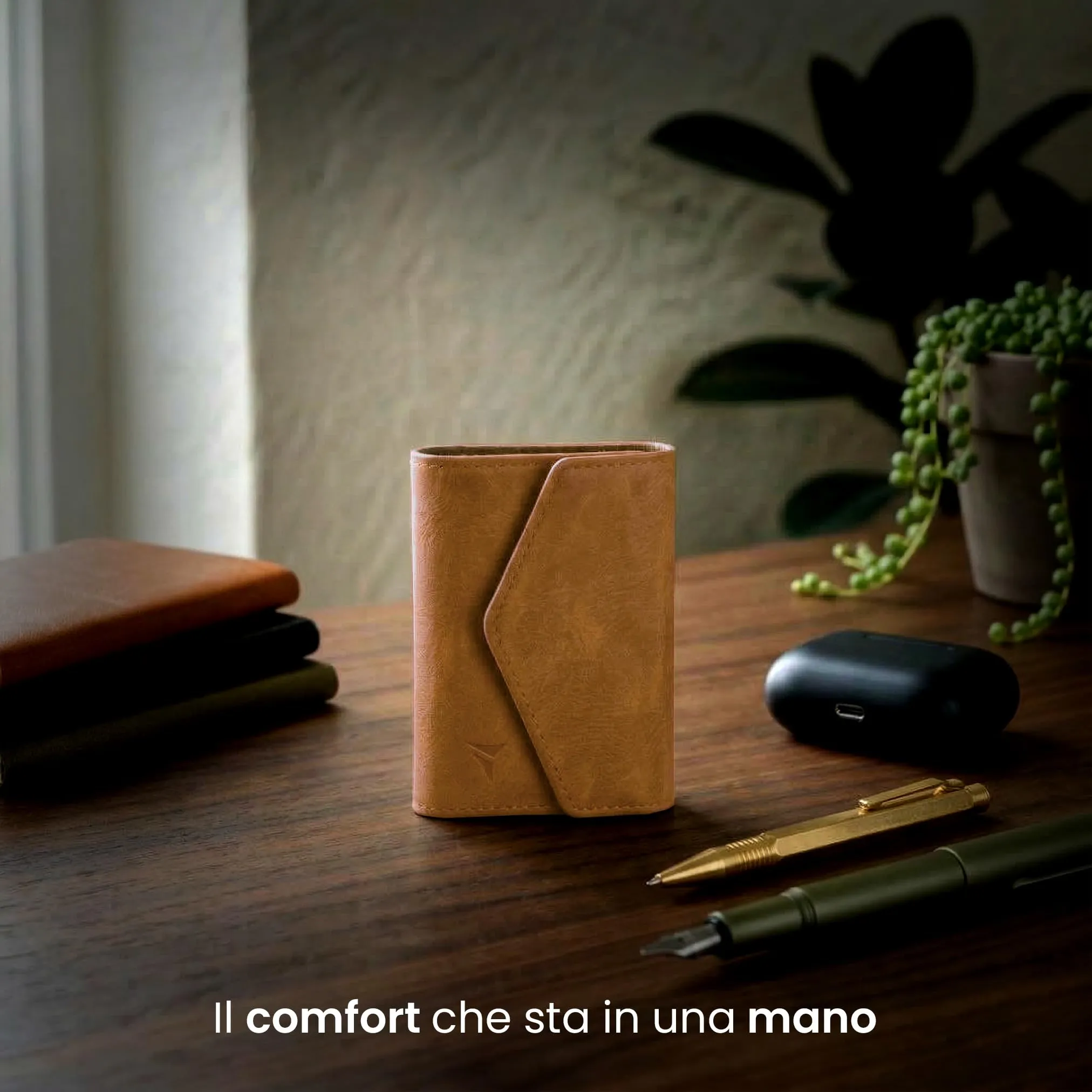 TECHMADE Portafoglio MagSafe con Adattatore Magnetico, Tripla Tasca per 6 Carte e Banconote, Blocco RFID, Design Slim (Brown) - immagine 8