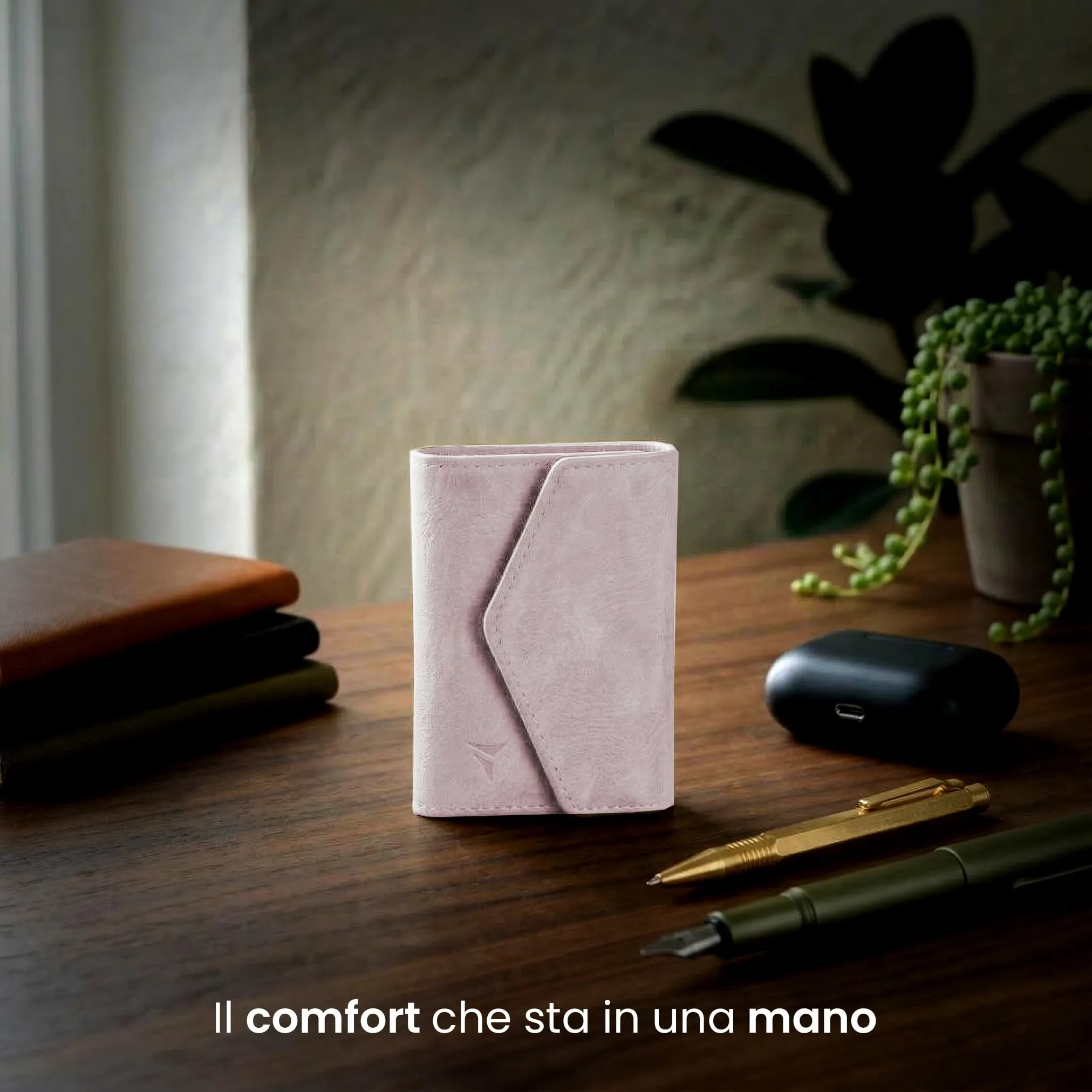 TECHMADE Portafoglio MagSafe con Adattatore Magnetico, Tripla Tasca per 6 Carte e Banconote, Blocco RFID, Rosa Chiaro - immagine 8