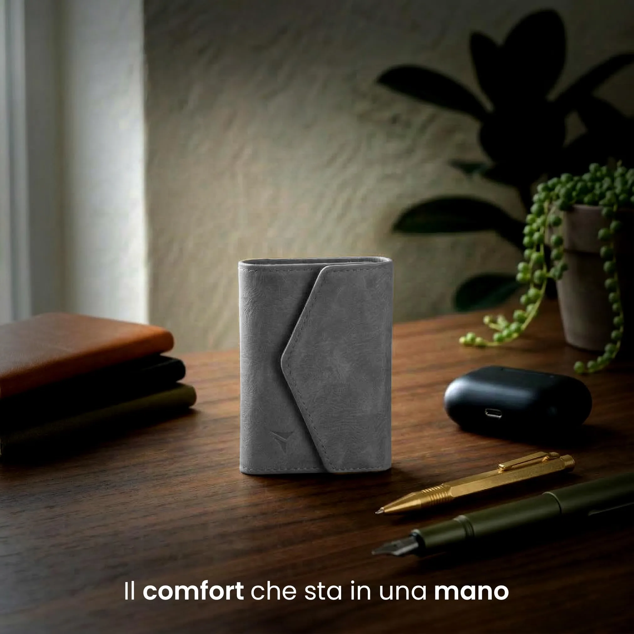 TECHMADE Portafoglio MagSafe con Adattatore Magnetico, Tripla Tasca per 6 Carte e Banconote, Blocco RFID, Grigio - immagine 8