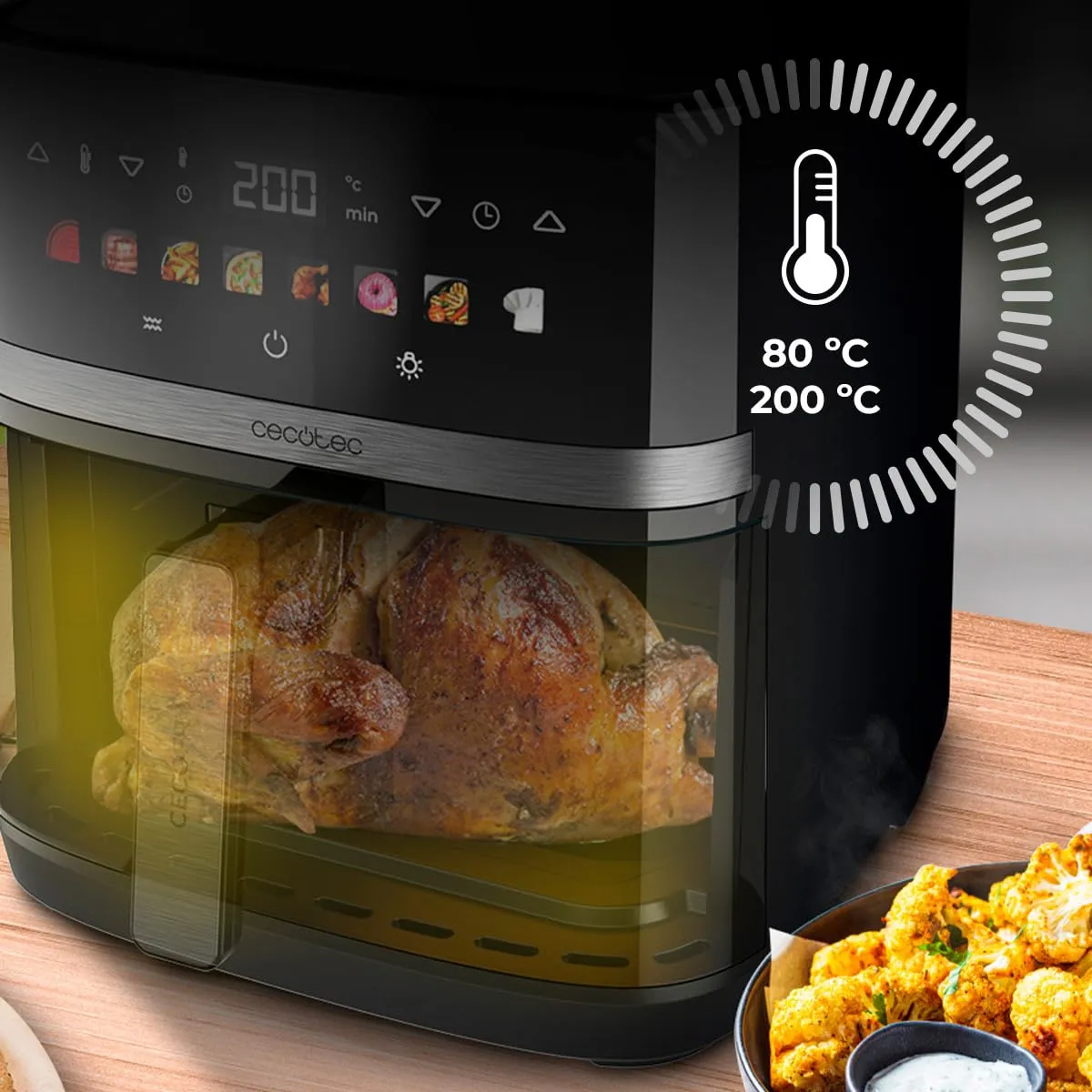 Cecotec Cecofry&Grill Duoheat 8000 Hot Friggitrice ad Aria 8L con Doppio Grill, 2200W - immagine 10