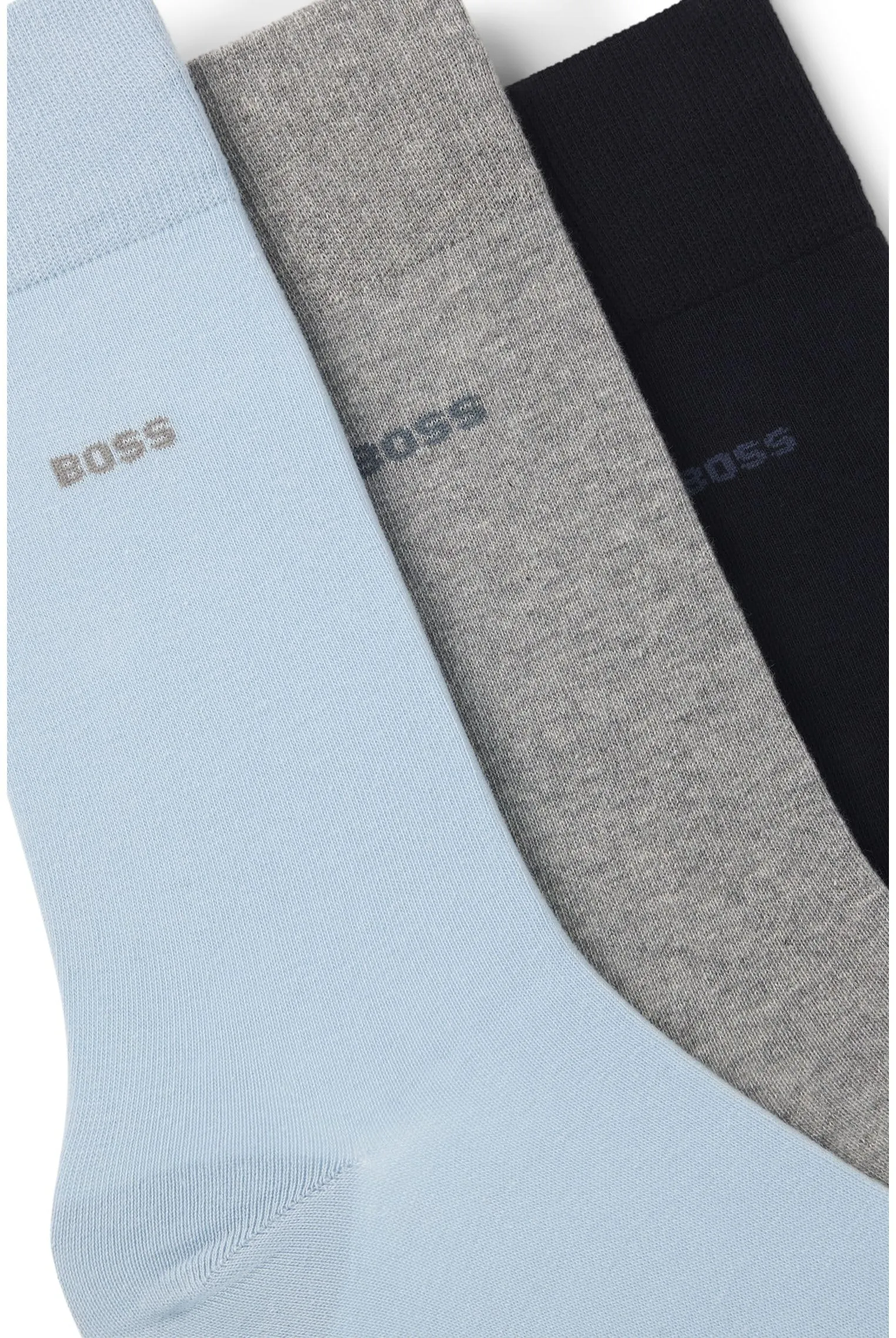 BOSS Calzini da uomo 3p Rs Uni CC 10241905 01 Regular, Open Miscellaneous 971, 40-46 - immagine 2