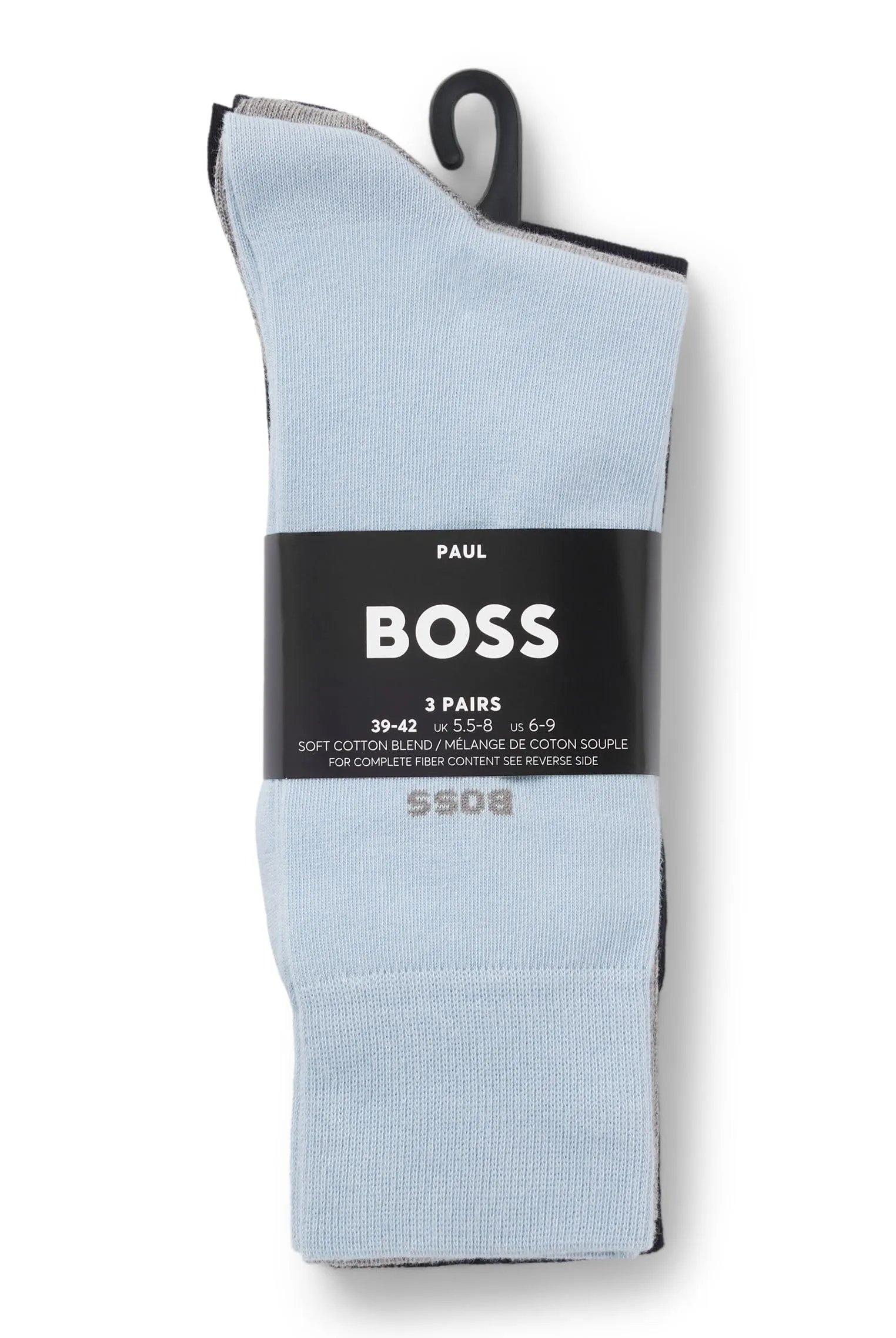 BOSS Calzini da uomo 3p Rs Uni CC 10241905 01 Regular, Open Miscellaneous 971, 40-46 - immagine 3