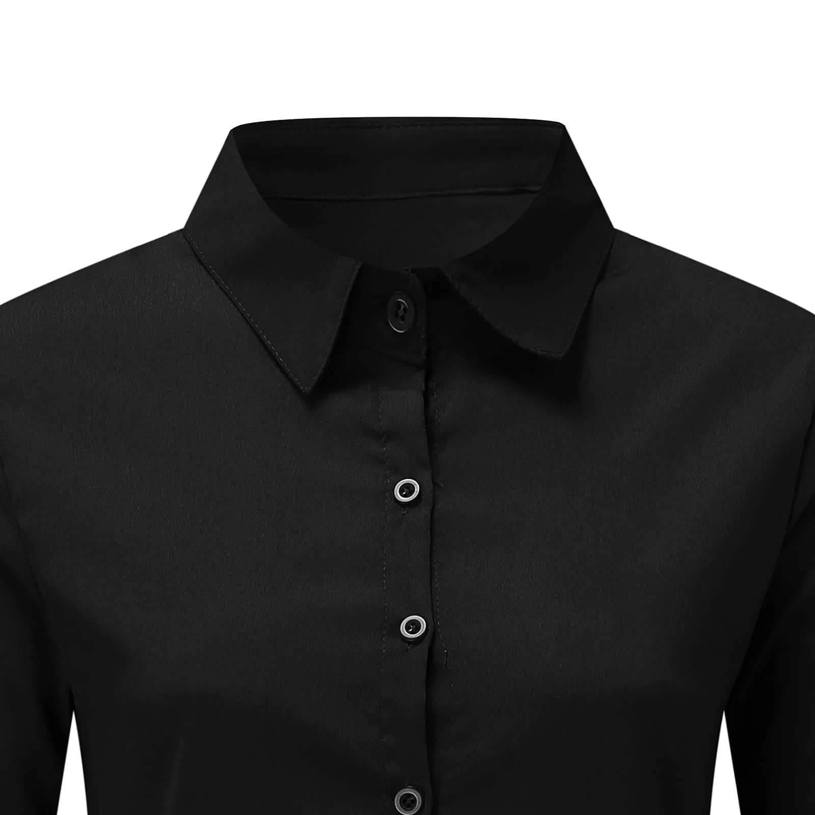 Uwdiohq Bluse Eleganti T-Shirt Donna Manica Corta Bianca in Cotone e Pizzo - immagine 4