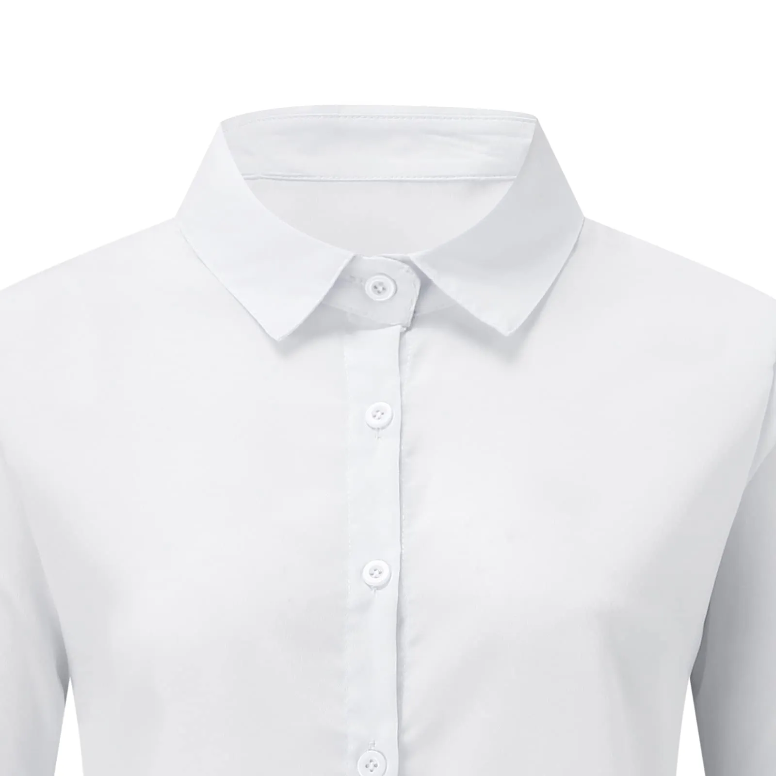 Uwdiohq Bluse e Camicie da Donna in Pizzo Sangallo e Lino Bianca - immagine 3