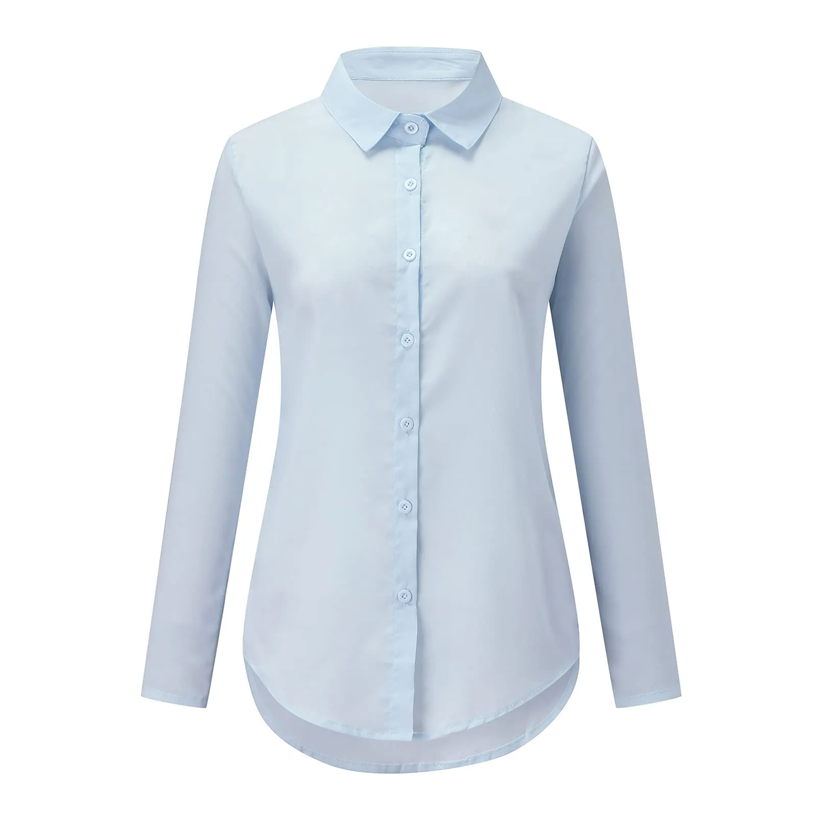 Uwdiohq Blusa Donna Elegante Manica Top Camicia Morbida - immagine 5