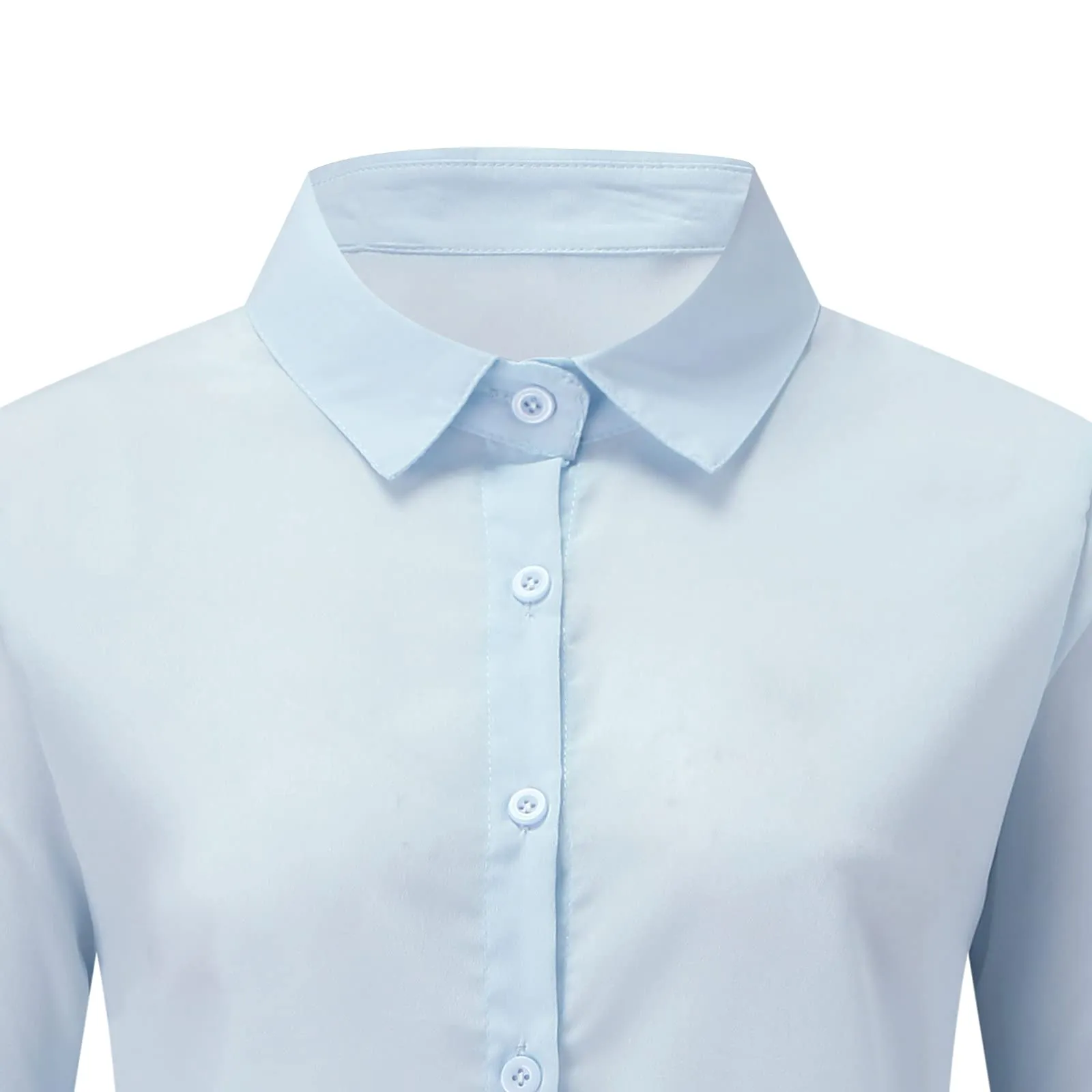 Uwdiohq Blusa Donna Elegante Manica Top Camicia Morbida - immagine 6